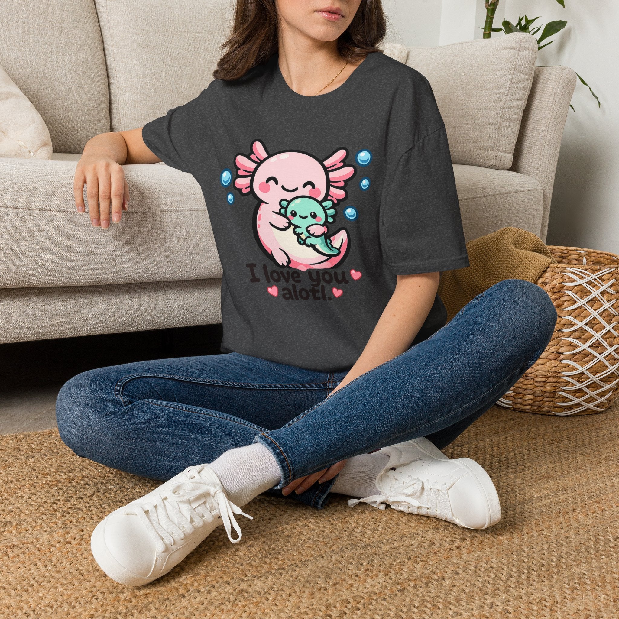 "I love you a lotl" Cute Axolotl Family Tee