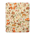 Strawberry Picnic Woodland Friends Sherpa Blanket
