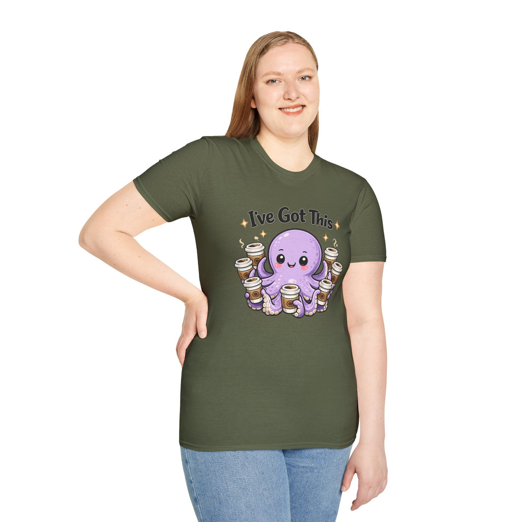 I’ve Got This Octopus Coffee Tee — Cute Motivational Graphic T-Shirt