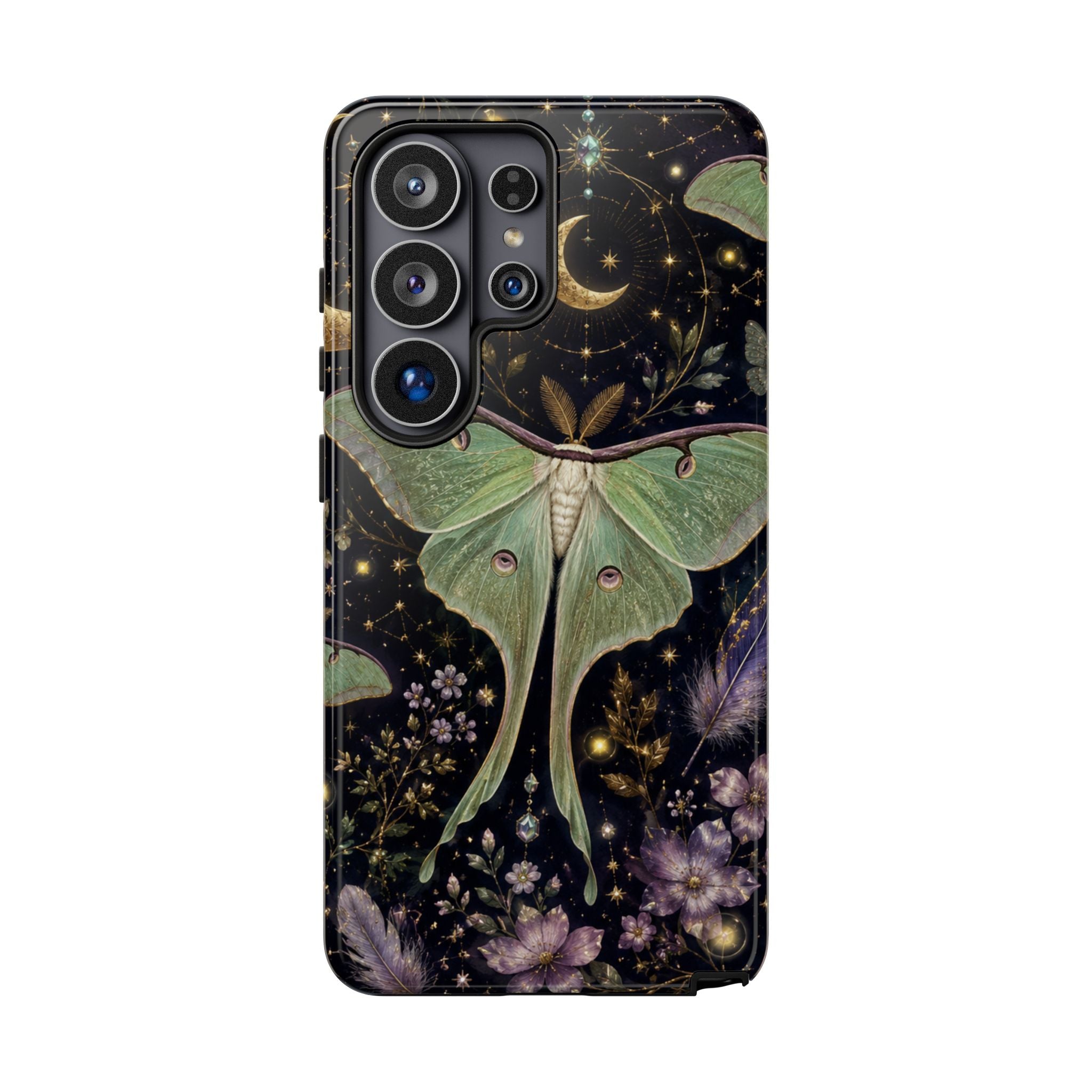 Luna Moth Phone Case — Mystical Moonlight Botanical Tough Case