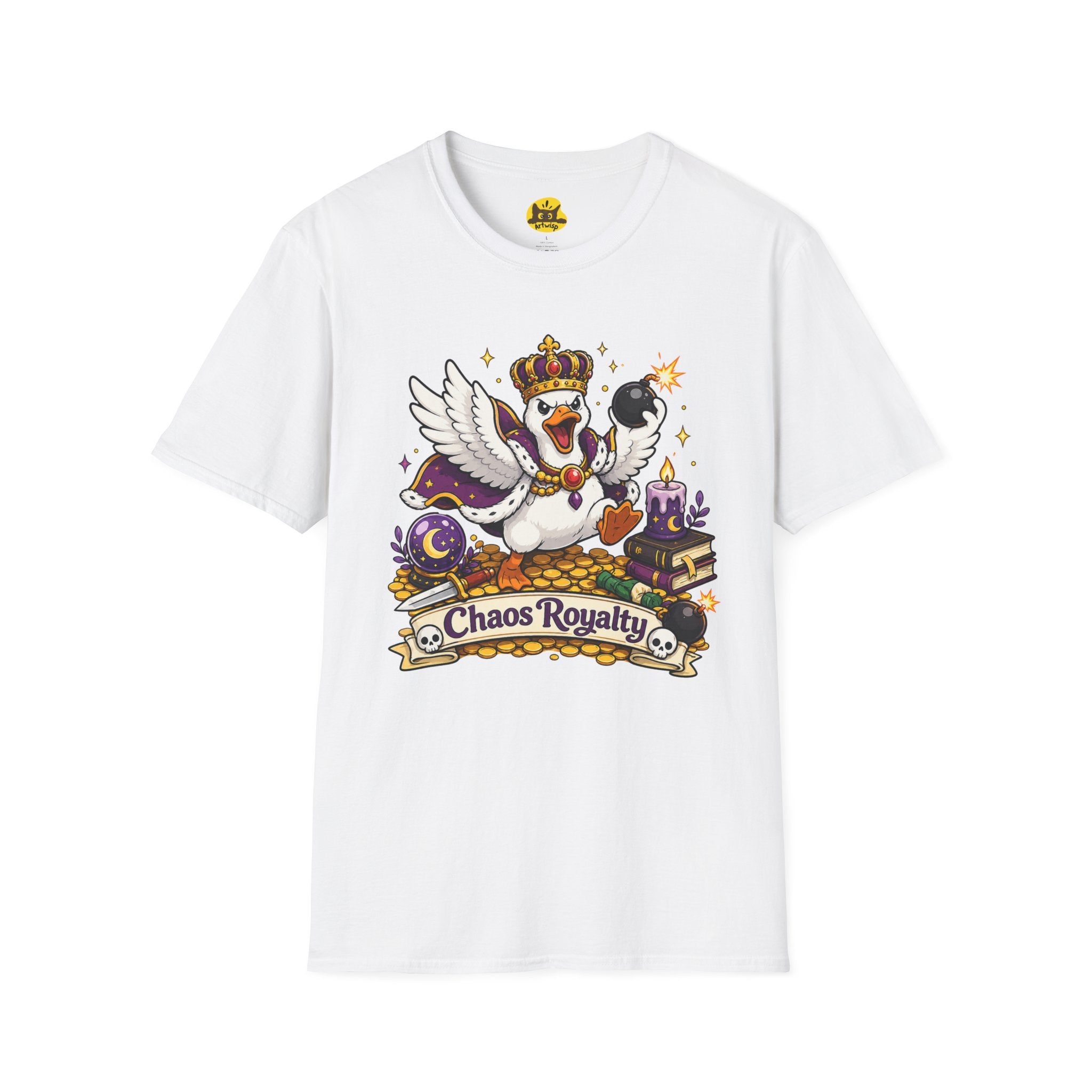 Chaos Royalty T-Shirt — Cute Crowned Goose Tee