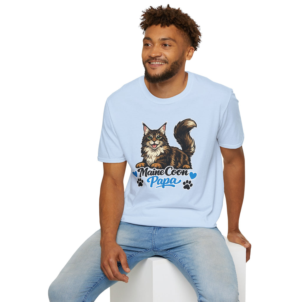 Maine Coon Papa T-Shirt — Cool Cat Dad Tee
