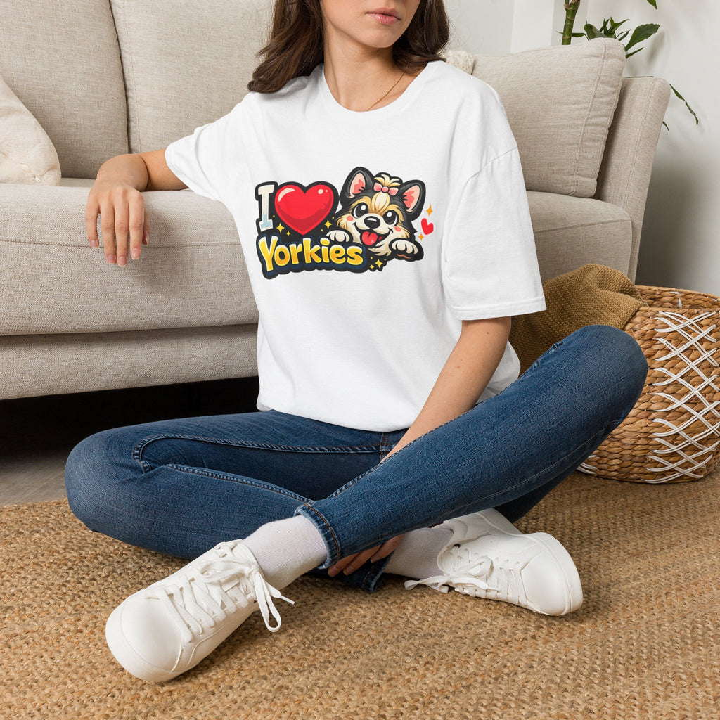 I Heart Yorkies T‑Shirt — Cute Yorkie Dog Lover Tee