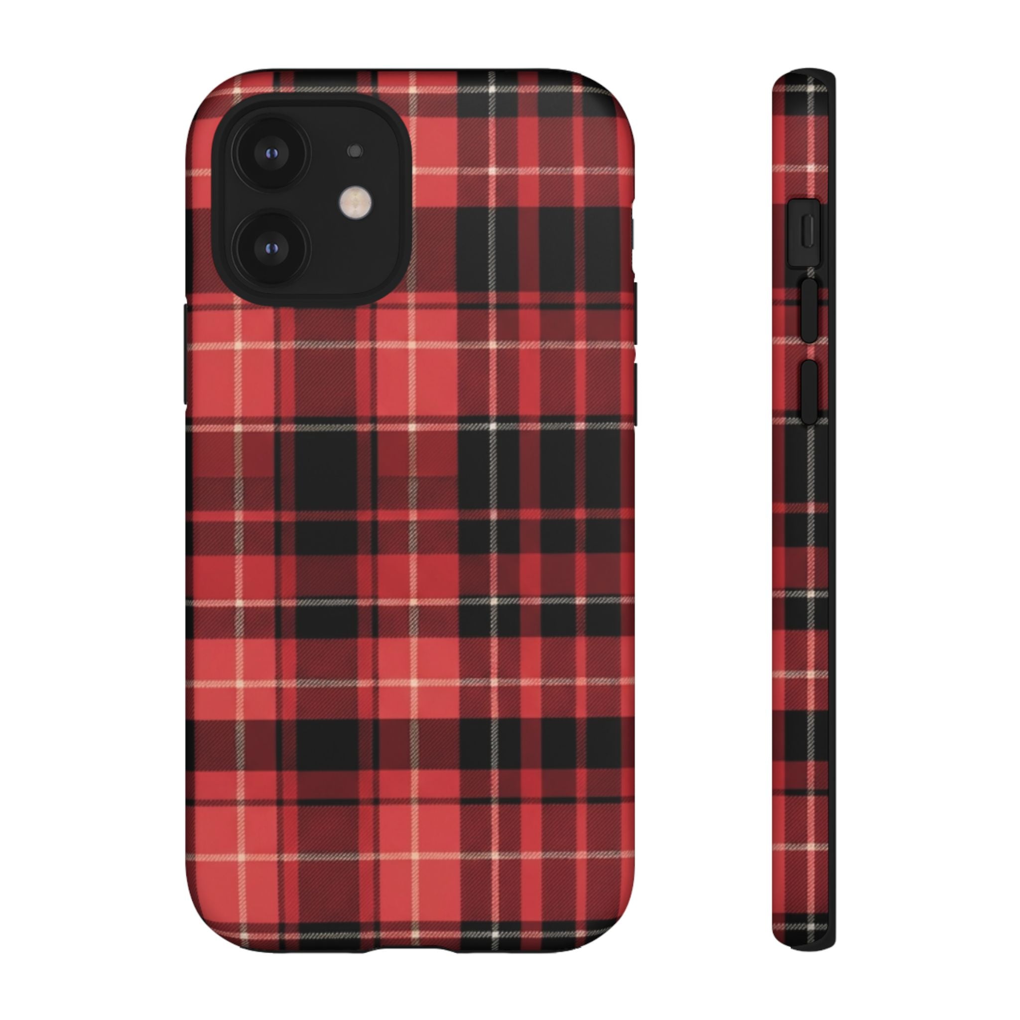 Red Black Buffalo Plaid Tough Phone Case