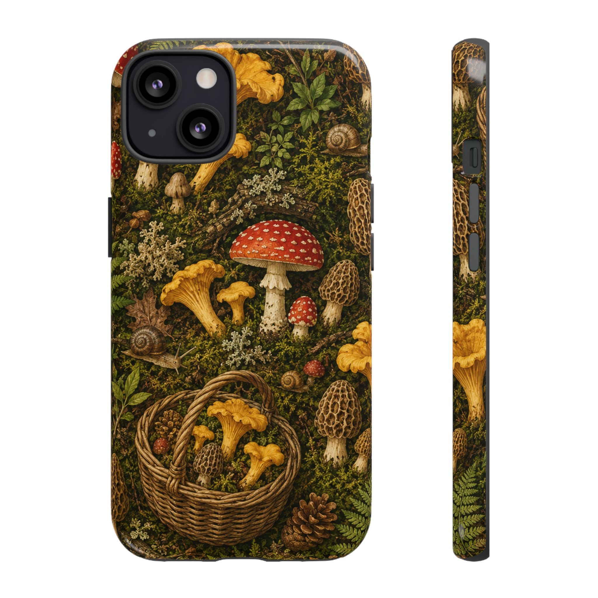 Mushroom Forage Phone Case — Vintage Forest Wild Mushroom Pattern