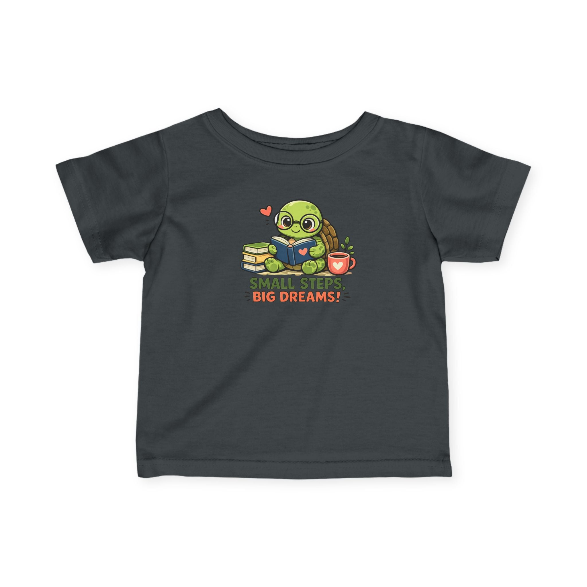 Infant Tee — Cute Turtle "Small Steps, Big Dreams" Baby Gift Shirt