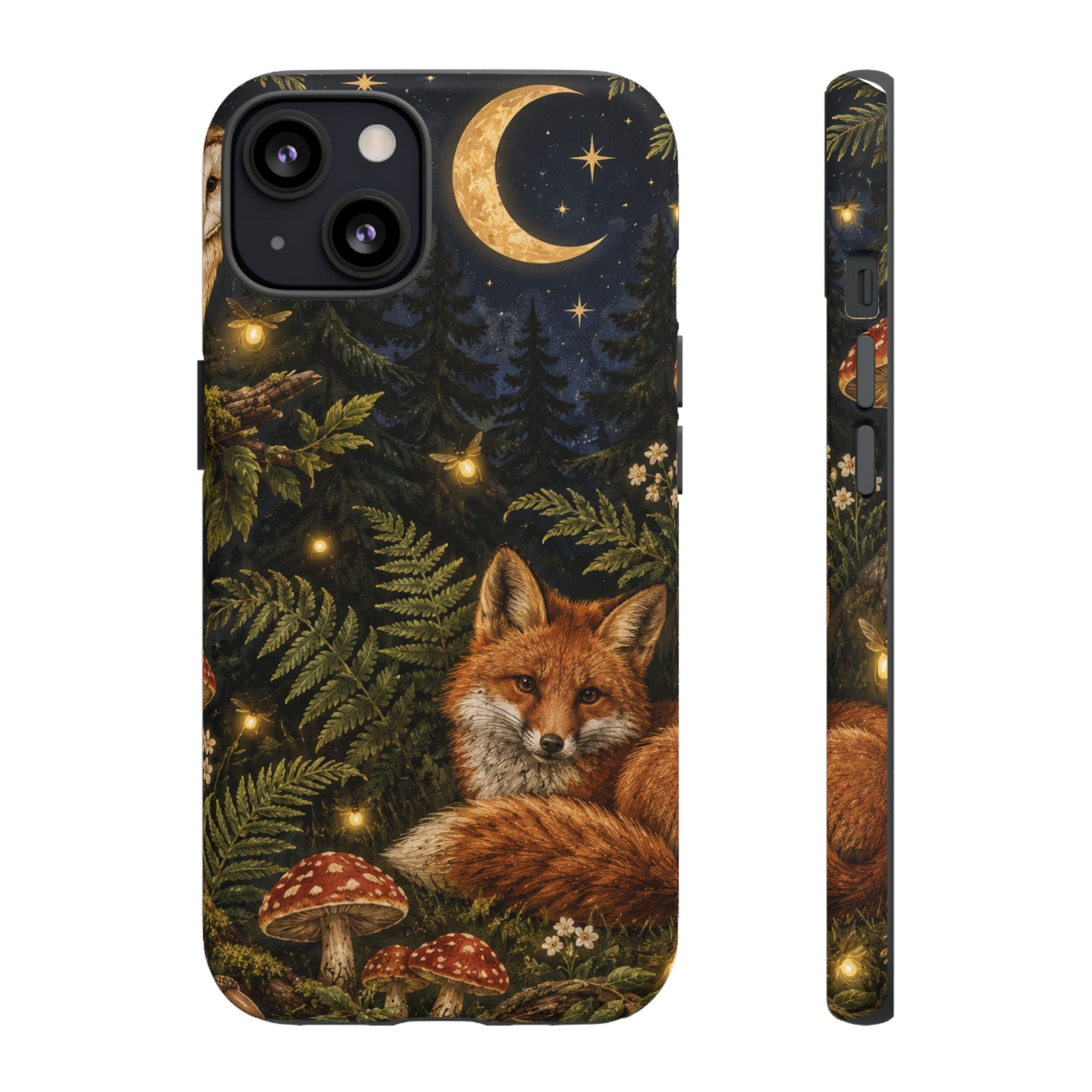 Fox Forest Tough Phone Case — Moonlit Woodland Protective Phone Cover