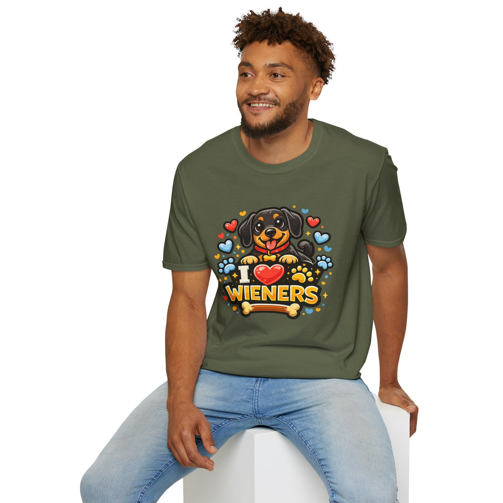 I Heart Wieners T-Shirt — Cute Dachshund Dog Lover Tee