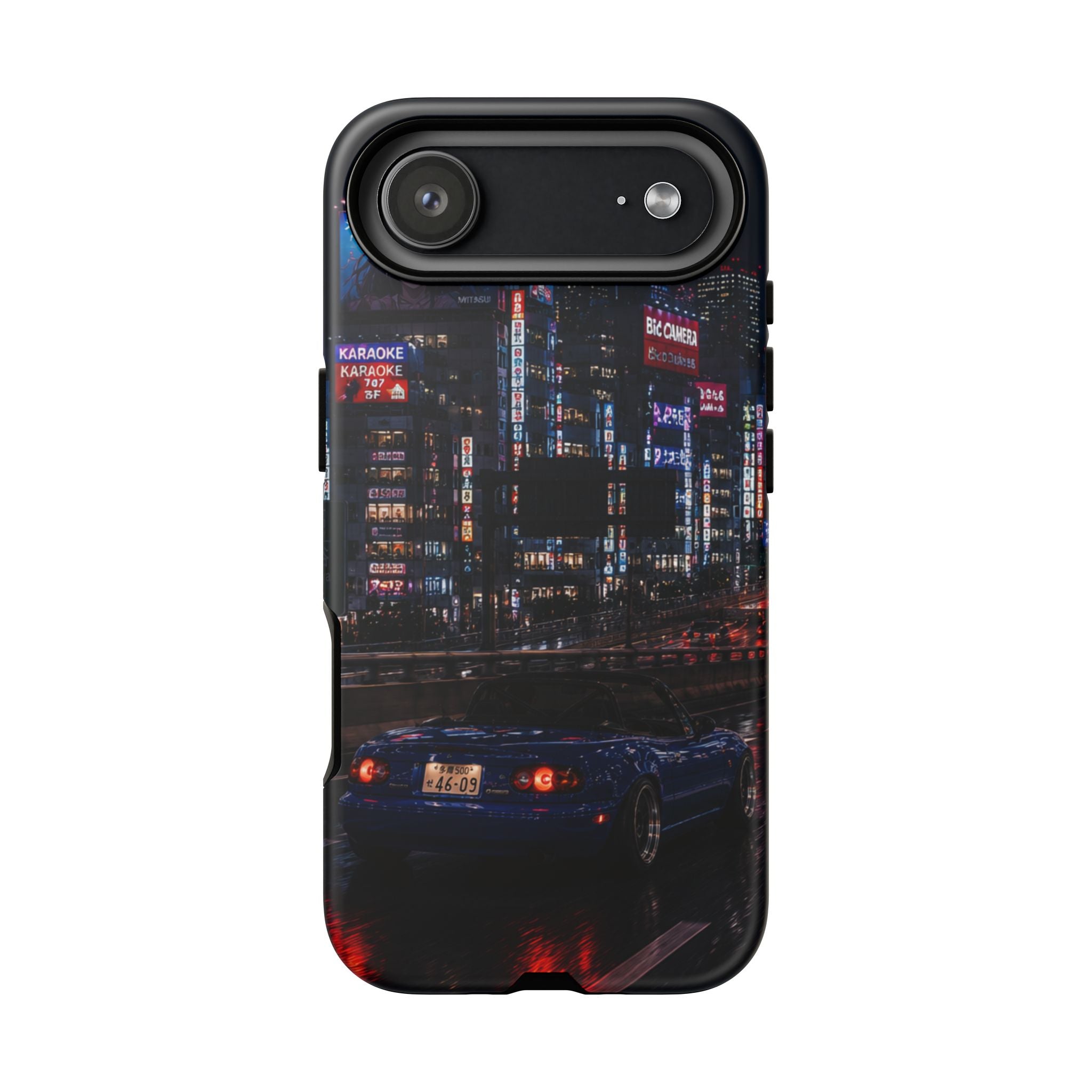 Tokyo Phone Case - Neon City Night Racer (Protective Tough Case)