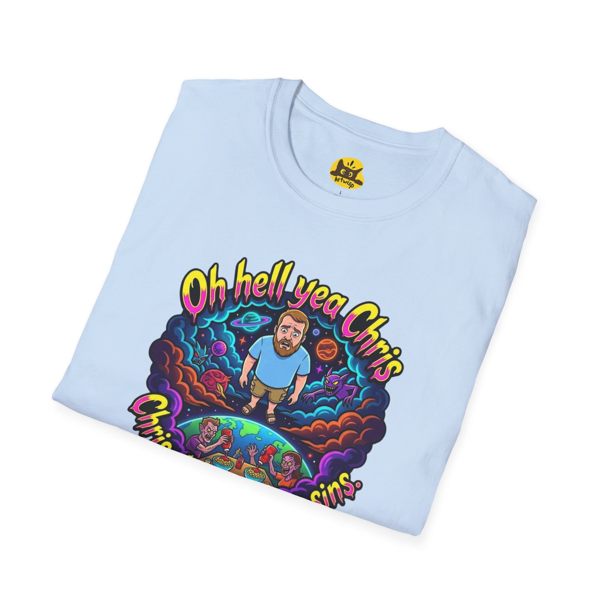 T‑Shirt — “Oh Hell Yea Chris” Retro Psychedelic Graphic Tee