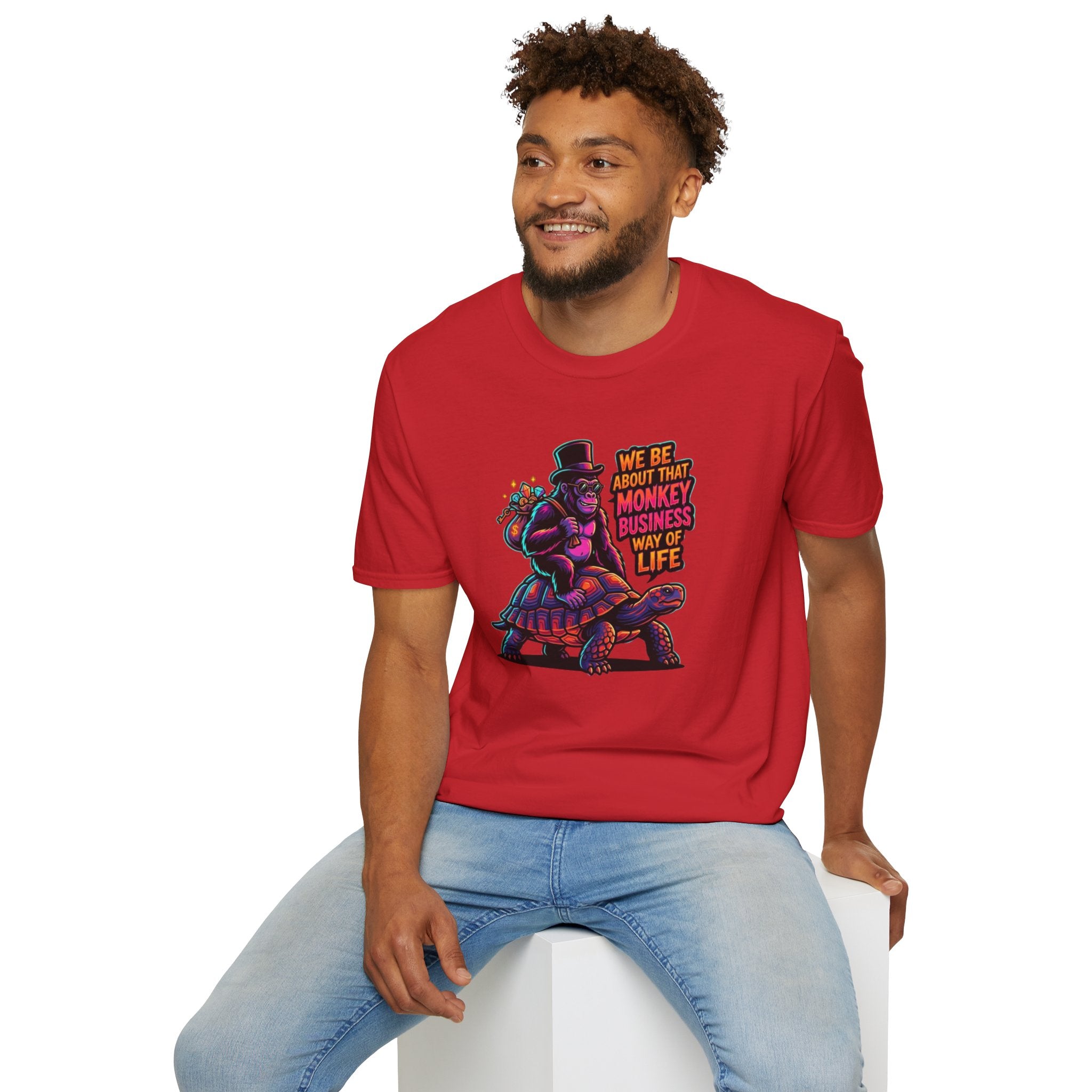 T-Shirt — 'We Be About That Monkey Business Way Of Life' Graphic Tee