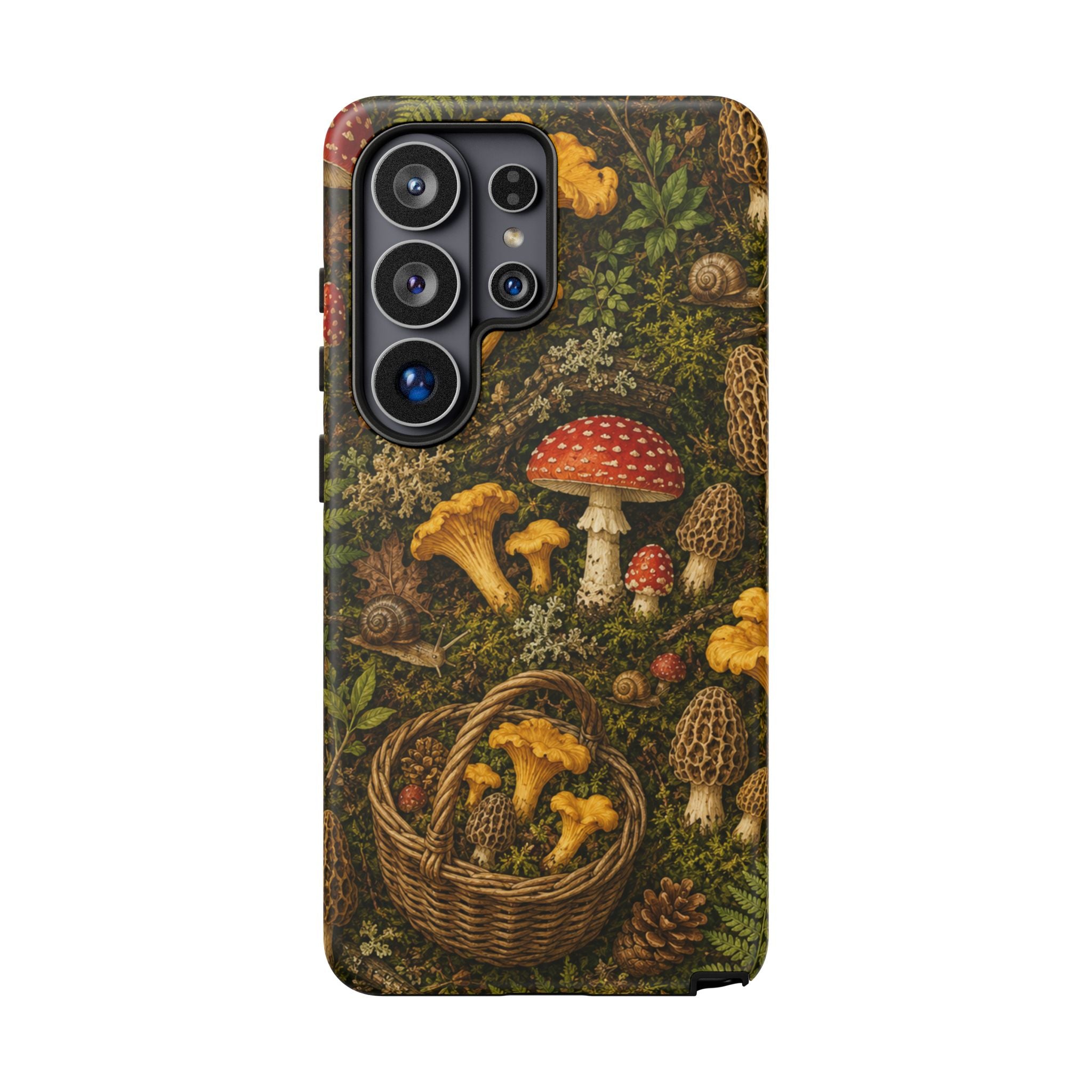 Mushroom Forage Phone Case — Vintage Forest Wild Mushroom Pattern
