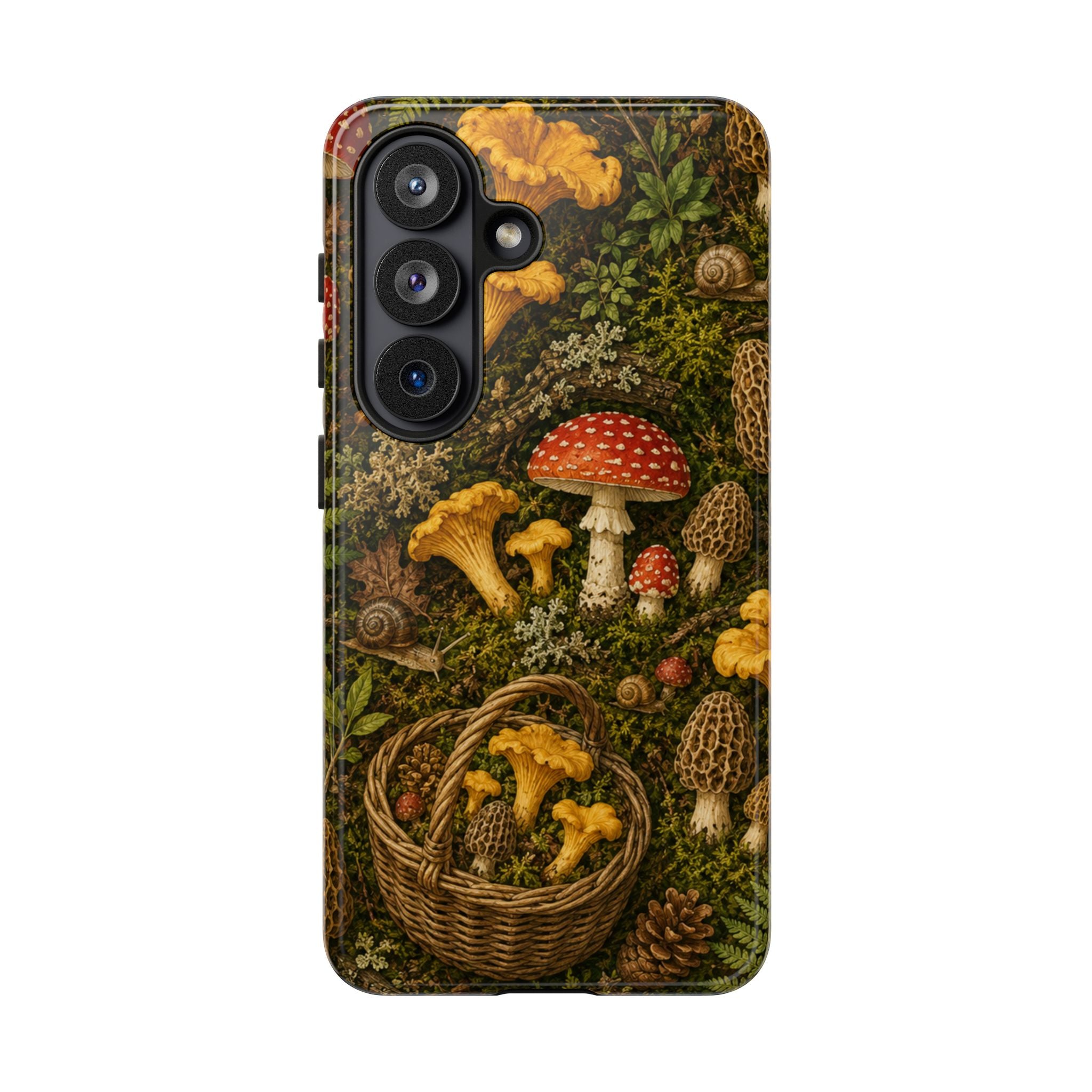 Mushroom Forage Phone Case — Vintage Forest Wild Mushroom Pattern