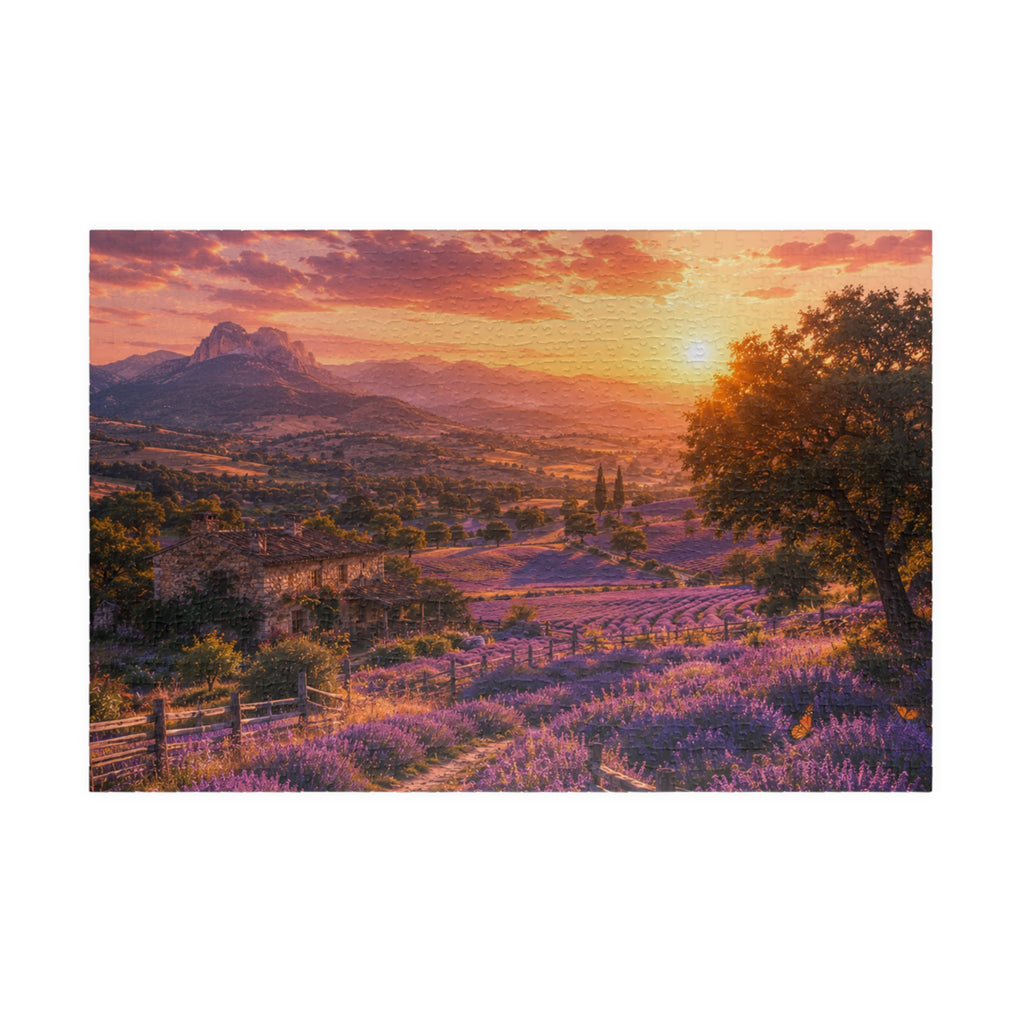 Lavender Sunset Puzzle — Scenic Landscape Jigsaw (110–1014 Pieces)