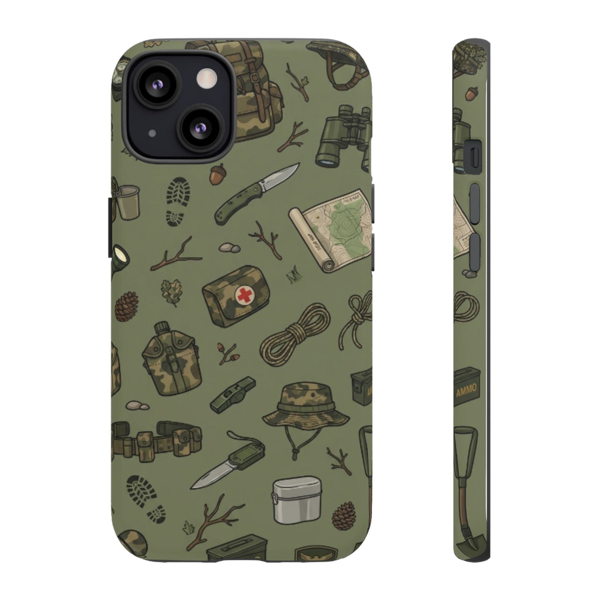 Tactical Gear Phone Case — Military Camping Outdoor Pattern