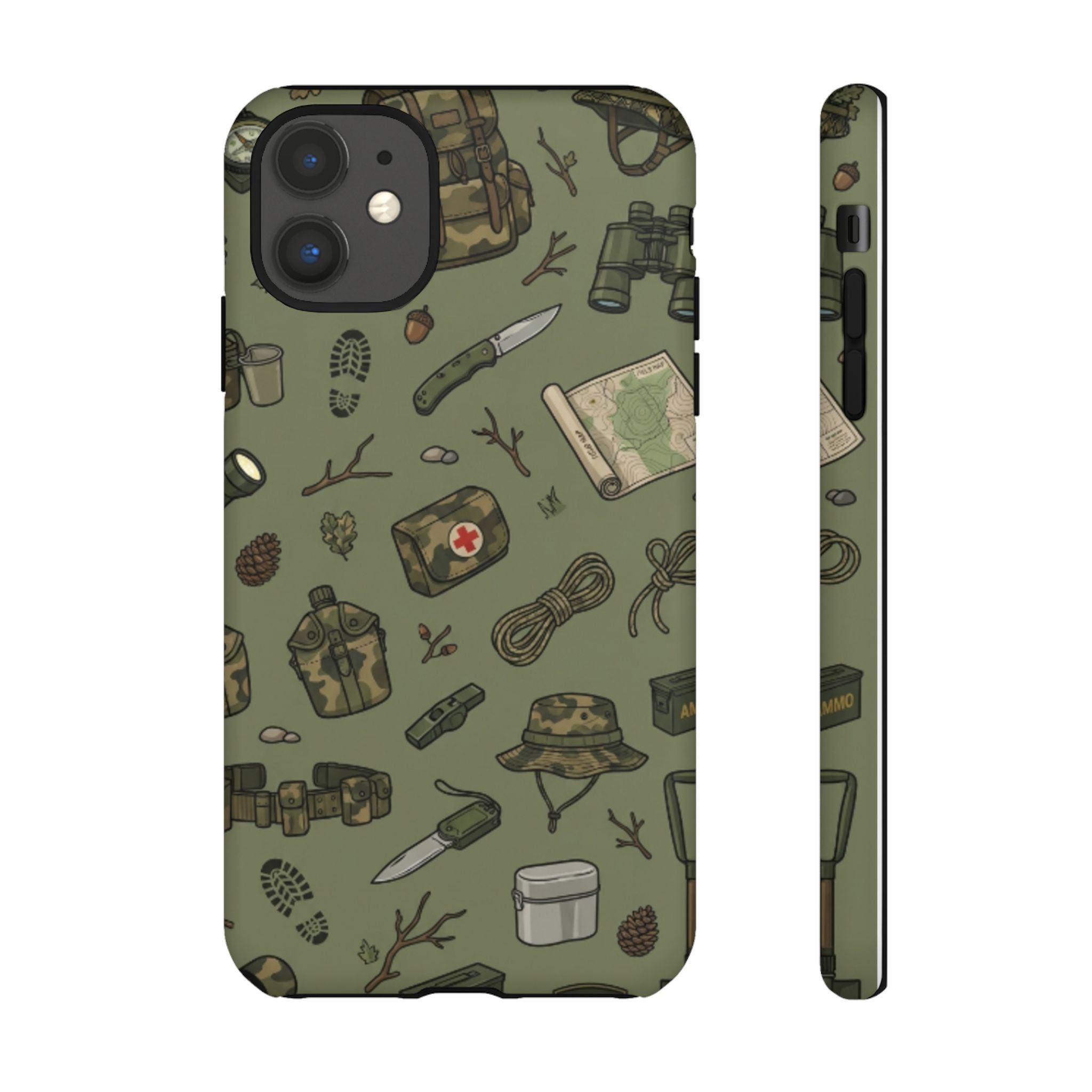 Tactical Gear Phone Case — Military Camping Outdoor Pattern