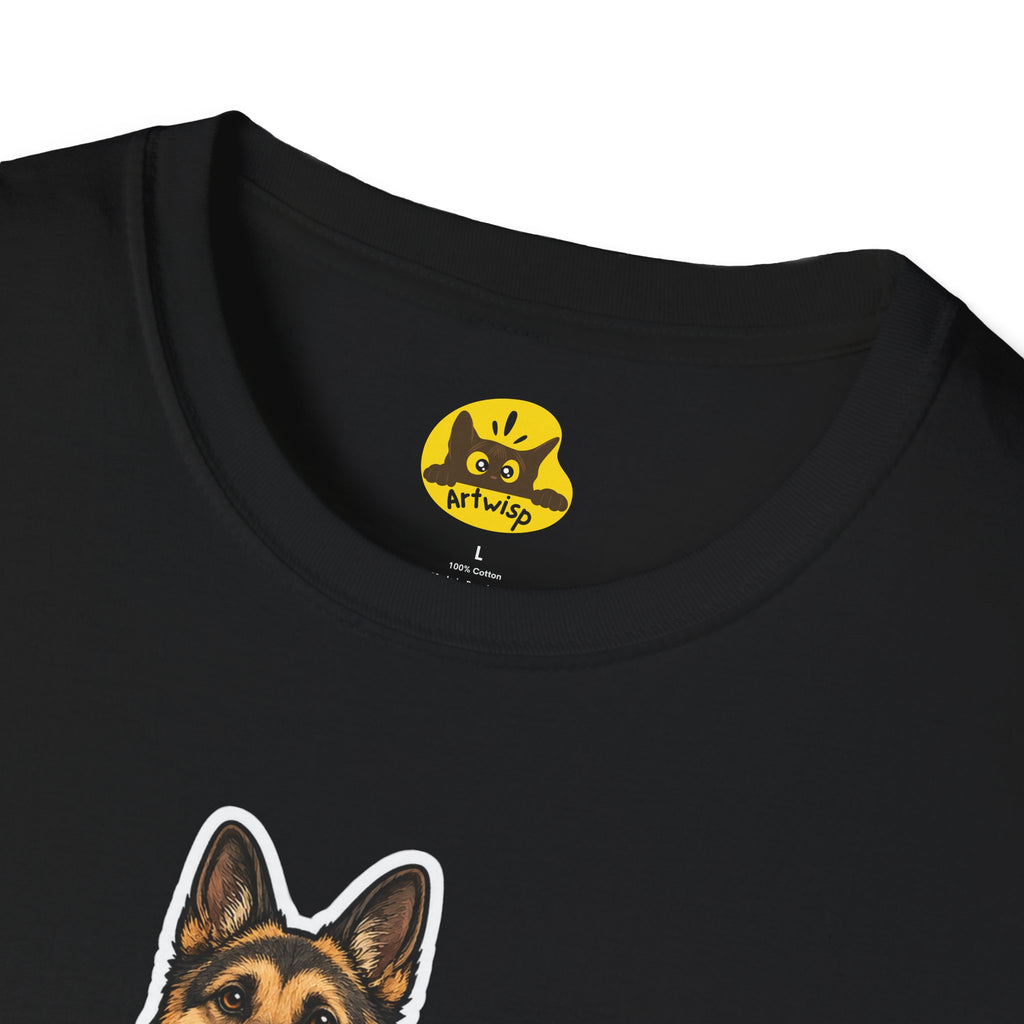 German Shepherd T-Shirt — "German Papa" Dog Dad Tee