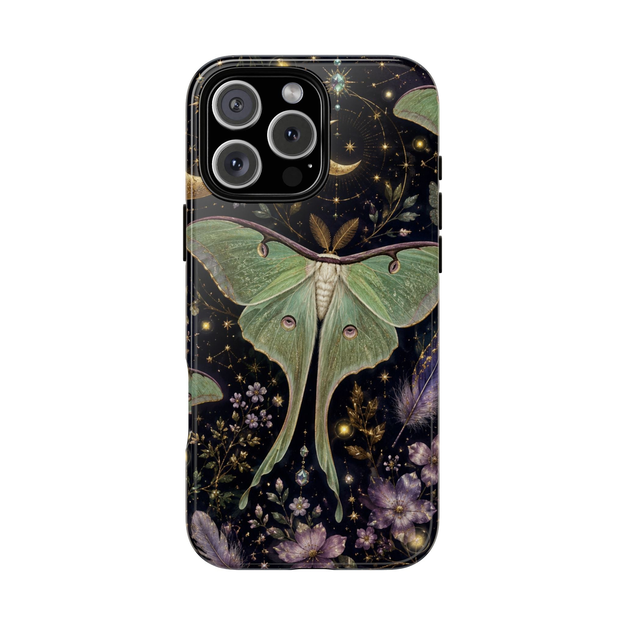 Luna Moth Phone Case — Mystical Moonlight Botanical Tough Case