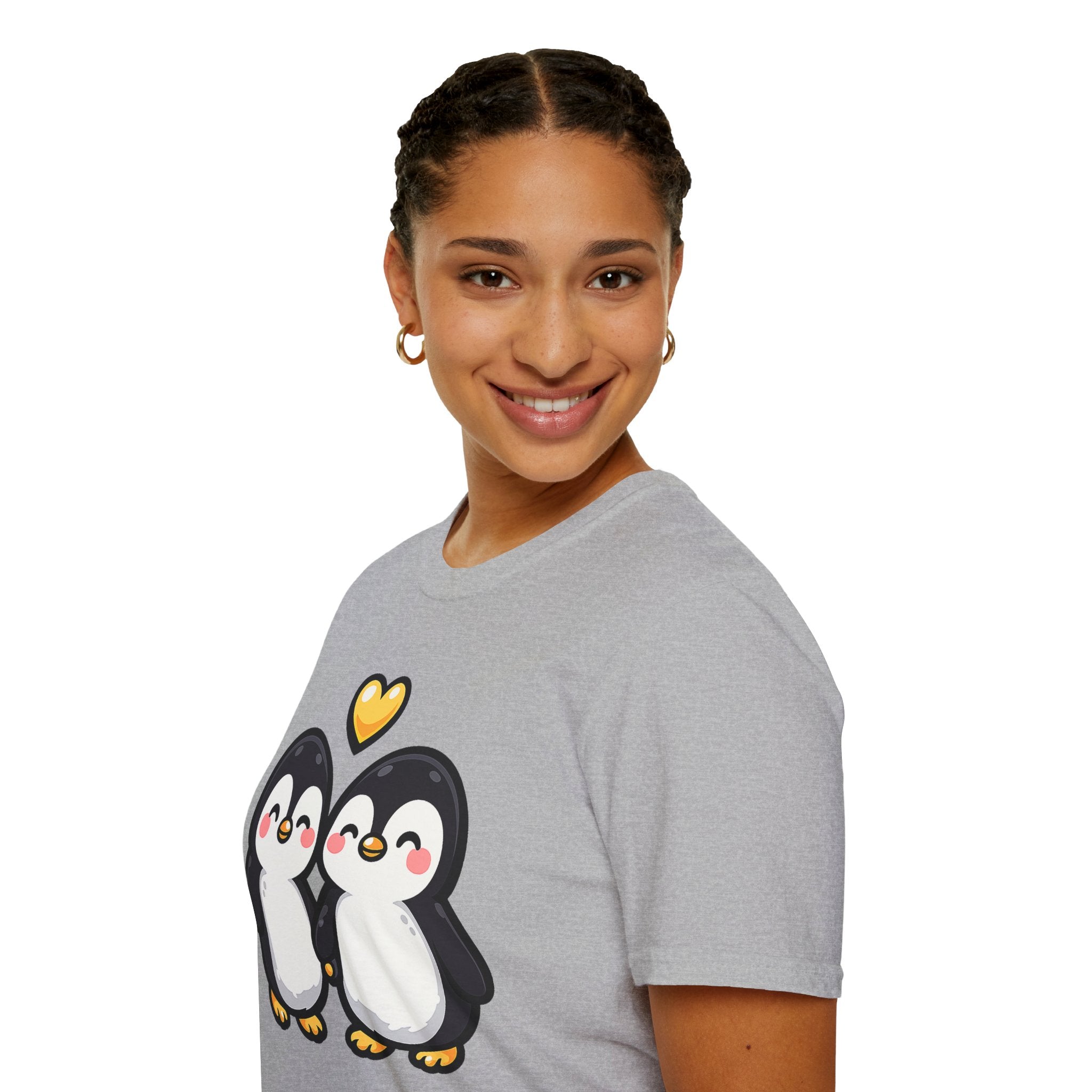 Cute Male Penguin Couple T-Shirt — Gift Tee