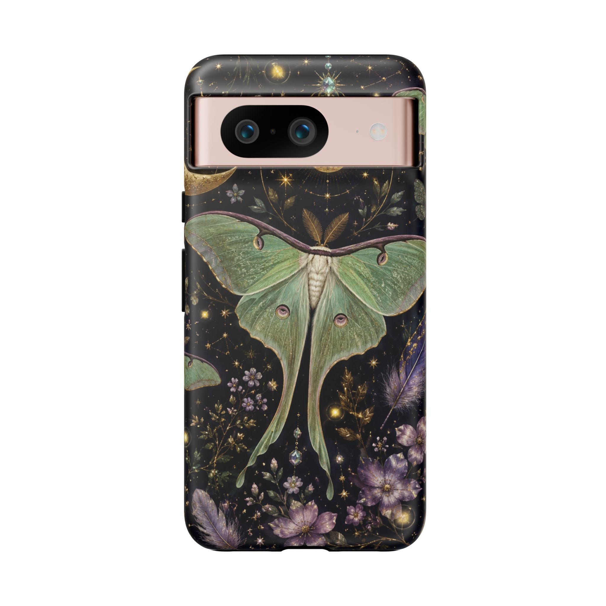 Luna Moth Phone Case — Mystical Moonlight Botanical Tough Case