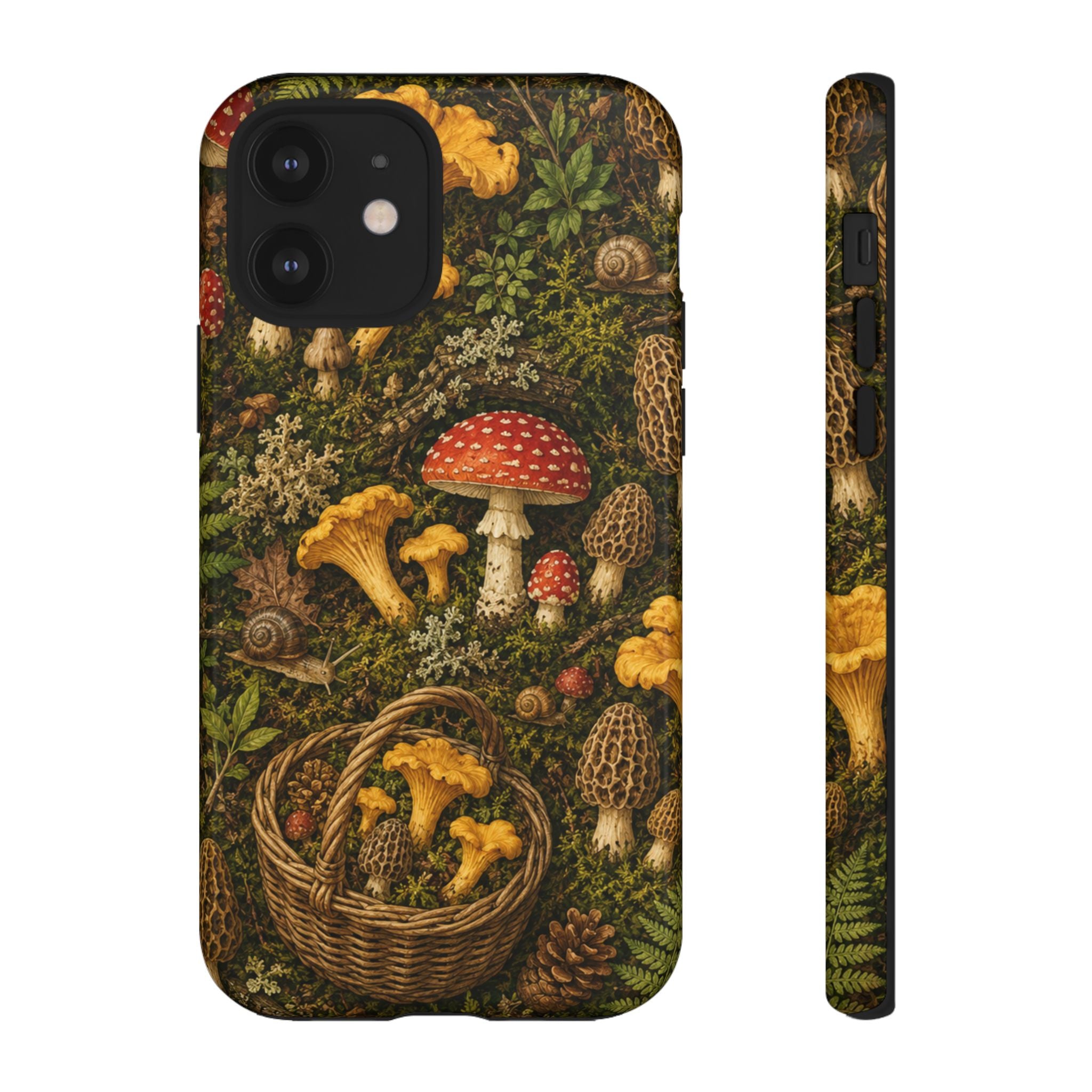 Mushroom Forage Phone Case — Vintage Forest Wild Mushroom Pattern