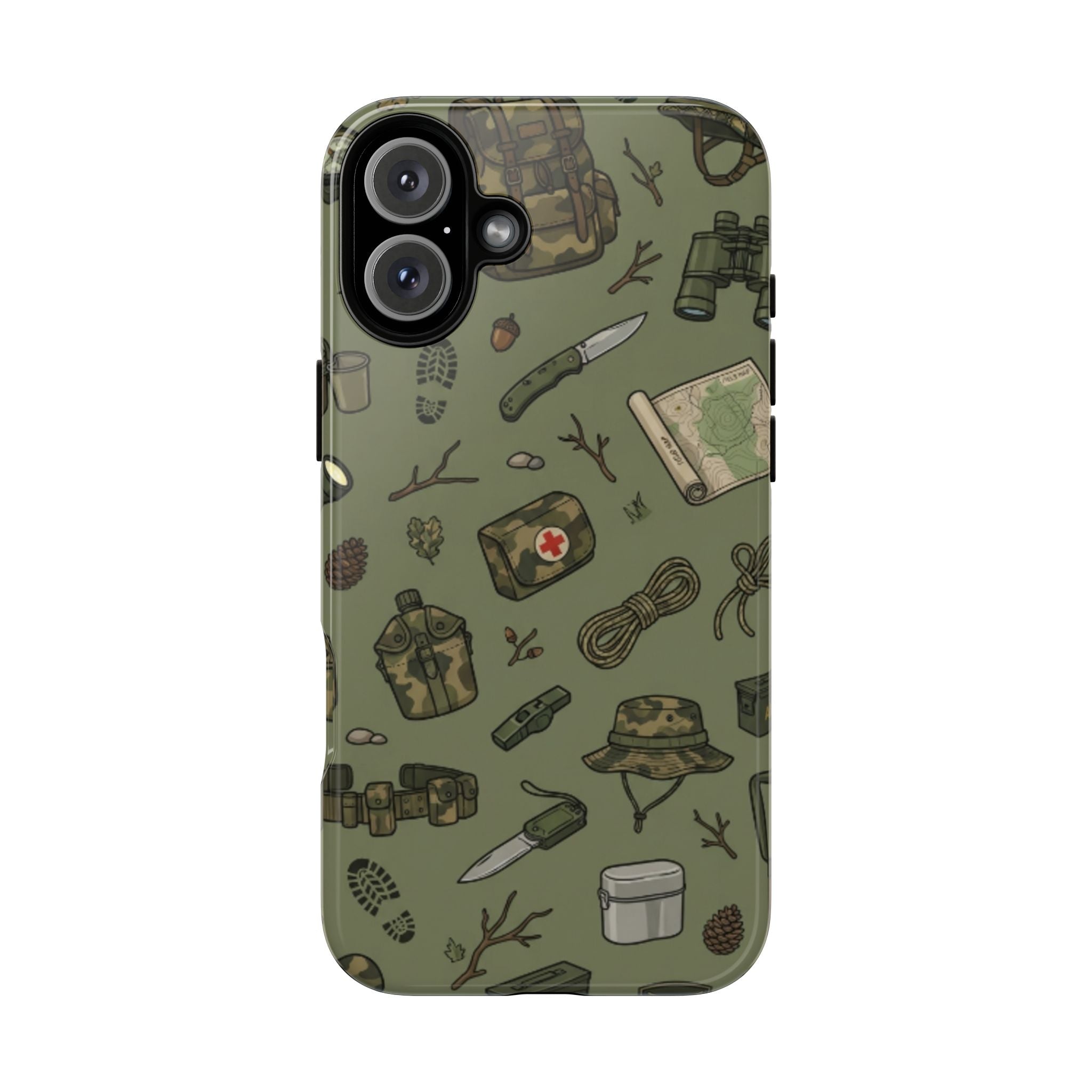 Tactical Gear Phone Case — Military Camping Outdoor Pattern