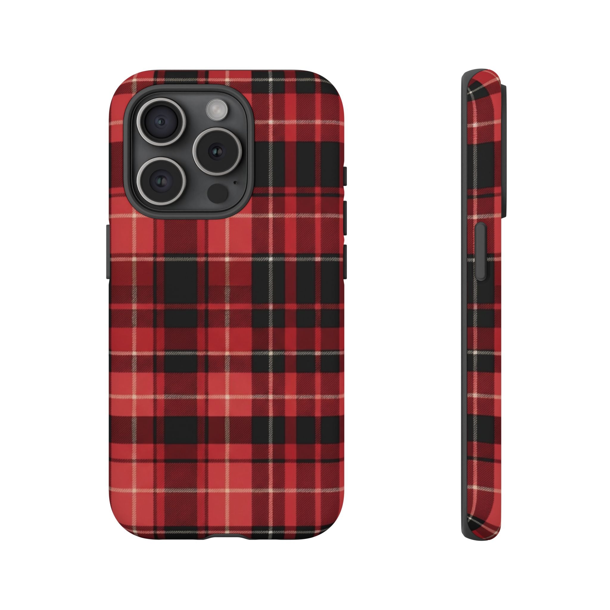 Red Black Buffalo Plaid Tough Phone Case