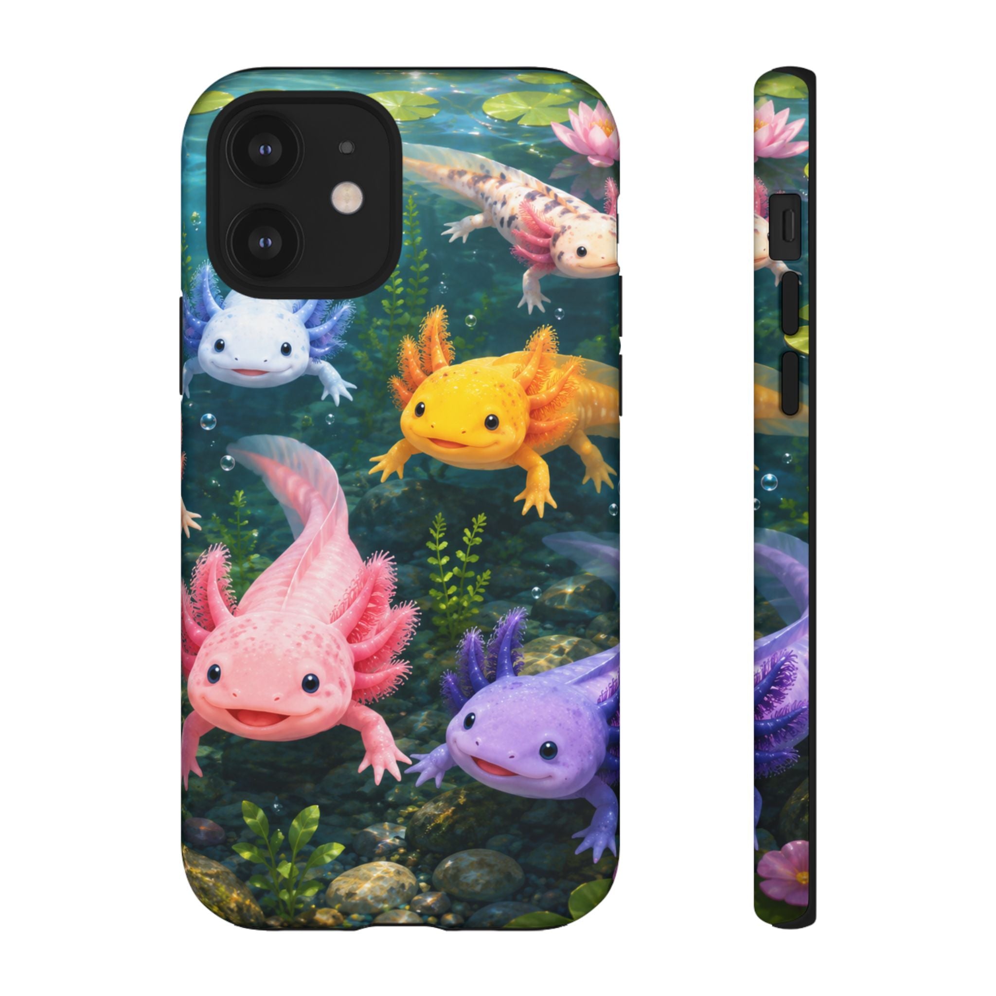 Tough Axolotl Phone Case — Cute Colorful Axolotl Waterproof Protective Phone Cover