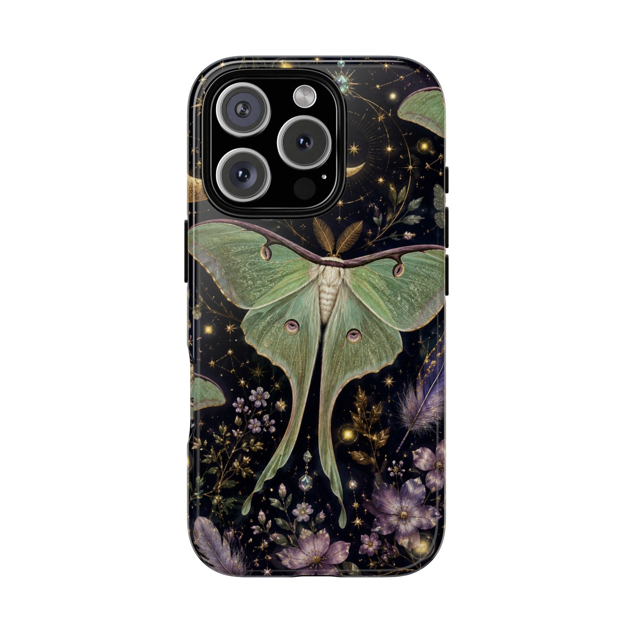 Luna Moth Phone Case — Mystical Moonlight Botanical Tough Case