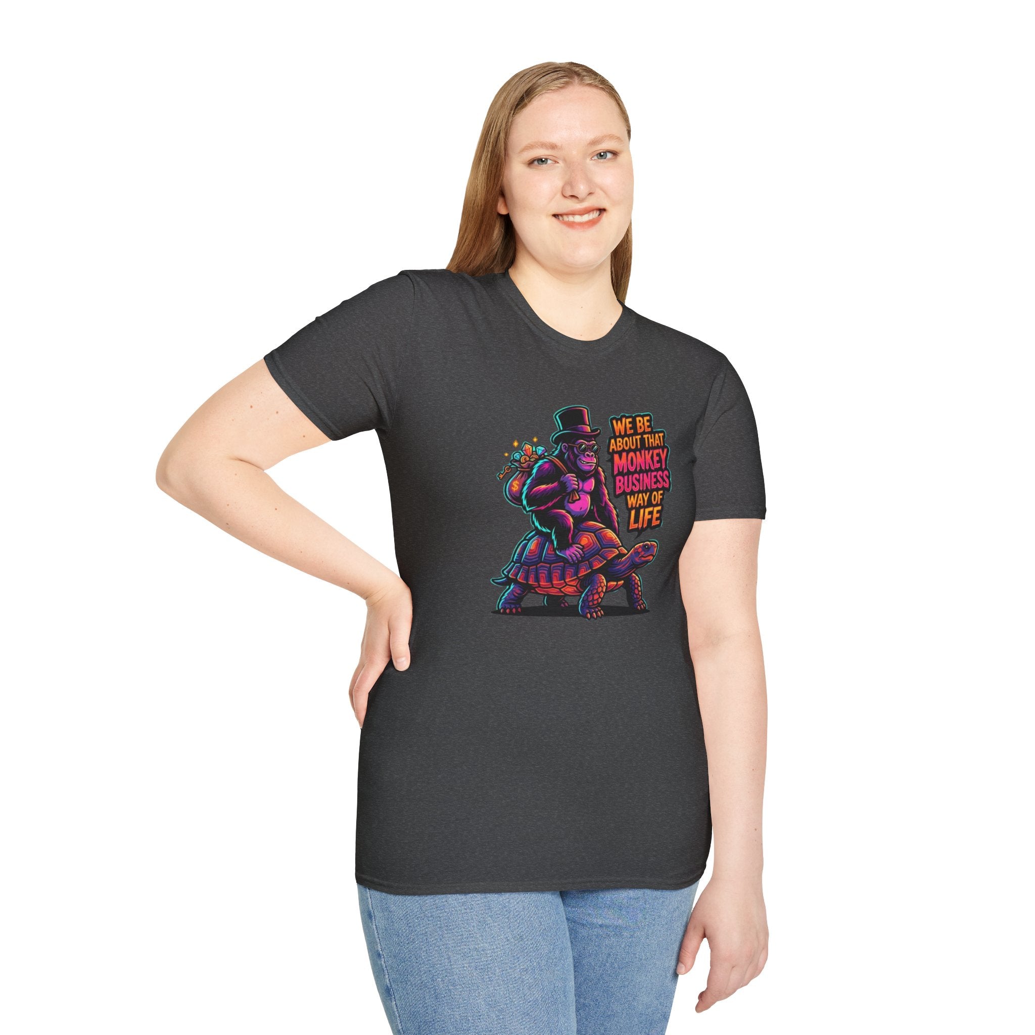 T-Shirt — 'We Be About That Monkey Business Way Of Life' Graphic Tee