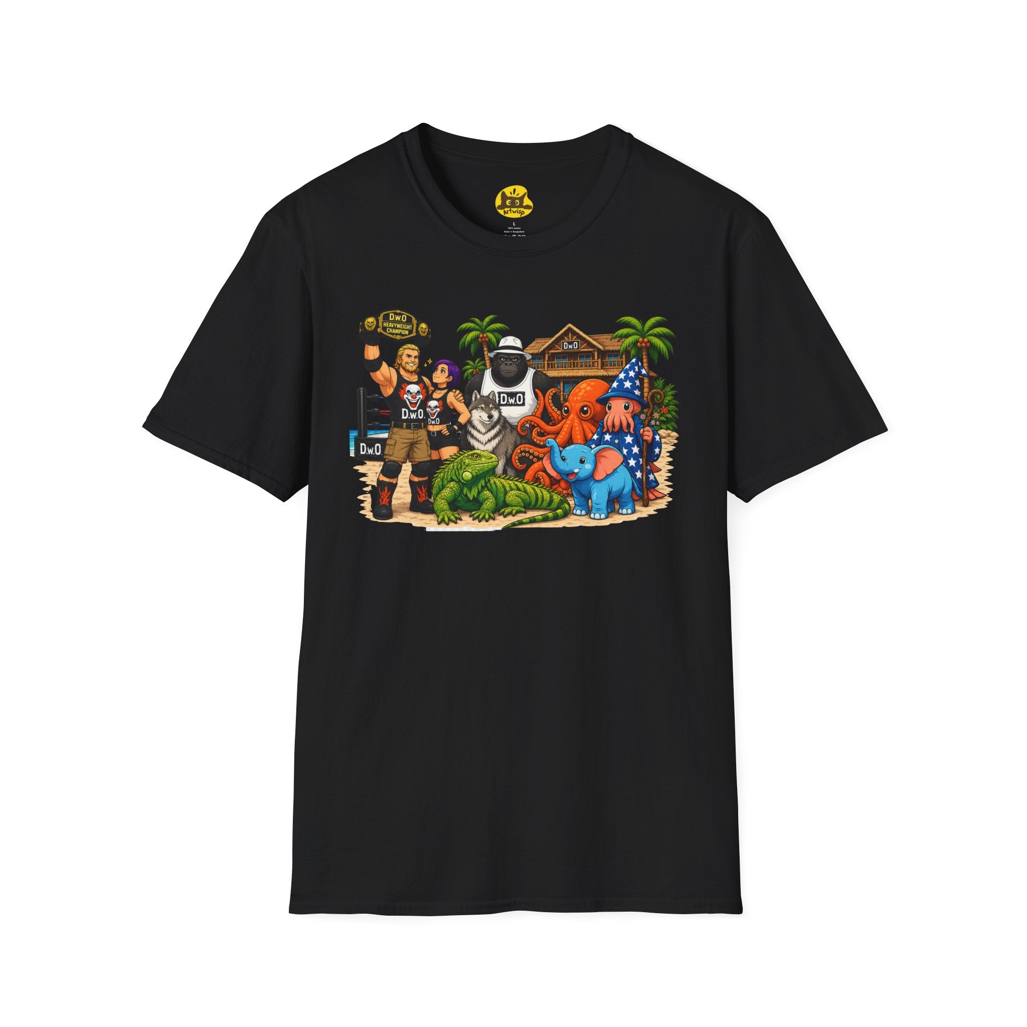 Funny T-Shirt — Wild Wrestling Mascot Crew Gift Tee