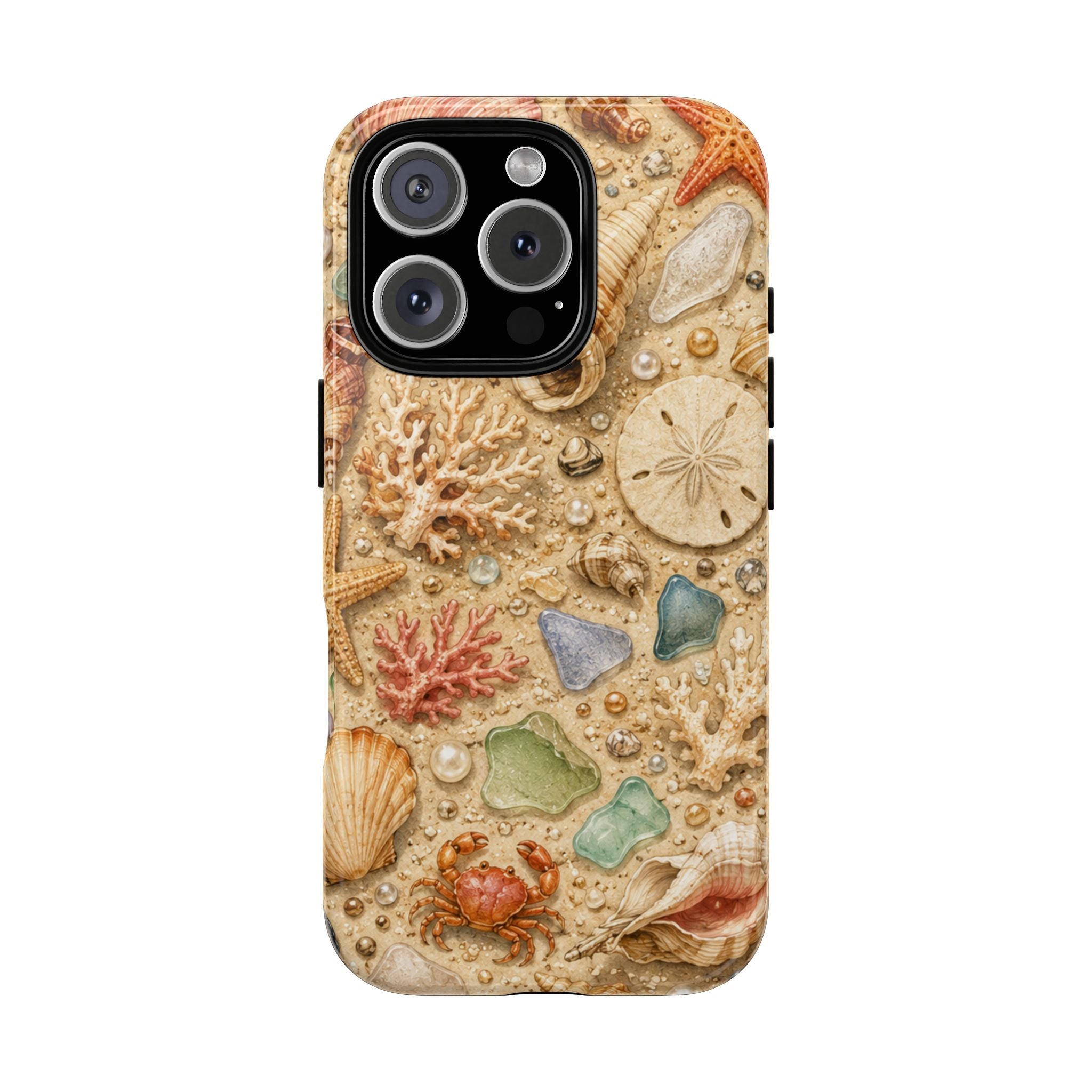 Beach Shells Phone Case — Seashell, Starfish & Sea Glass Coastal Design