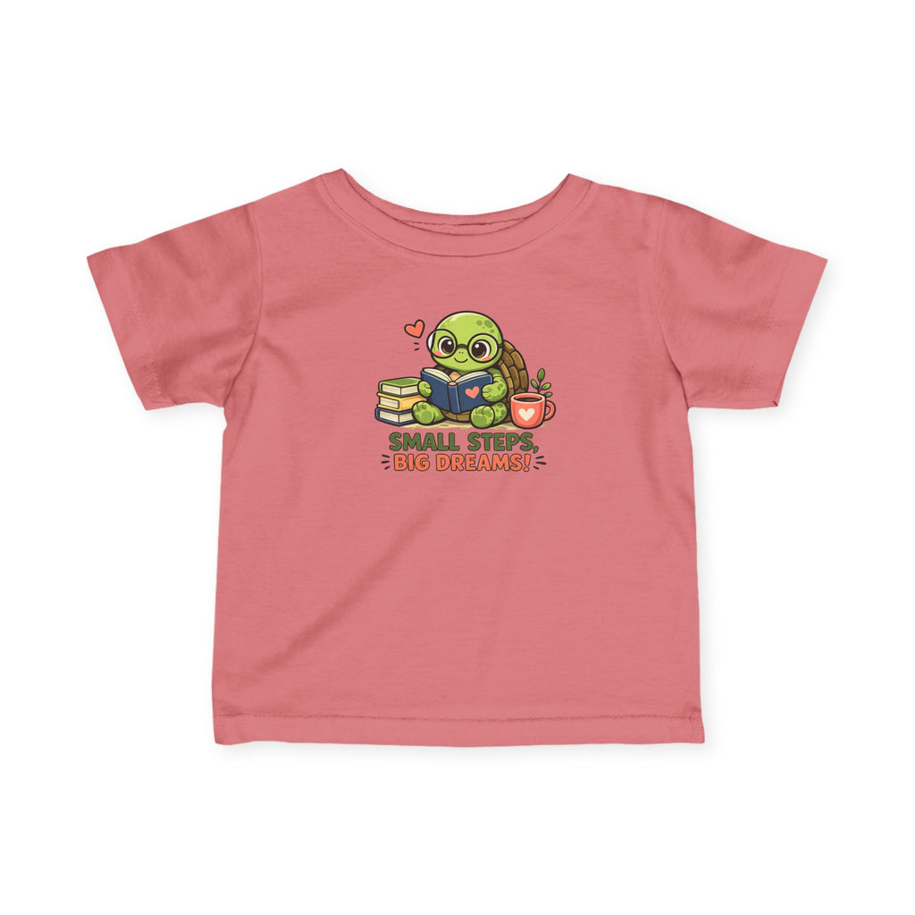 Infant Tee — Cute Turtle "Small Steps, Big Dreams" Baby Gift Shirt