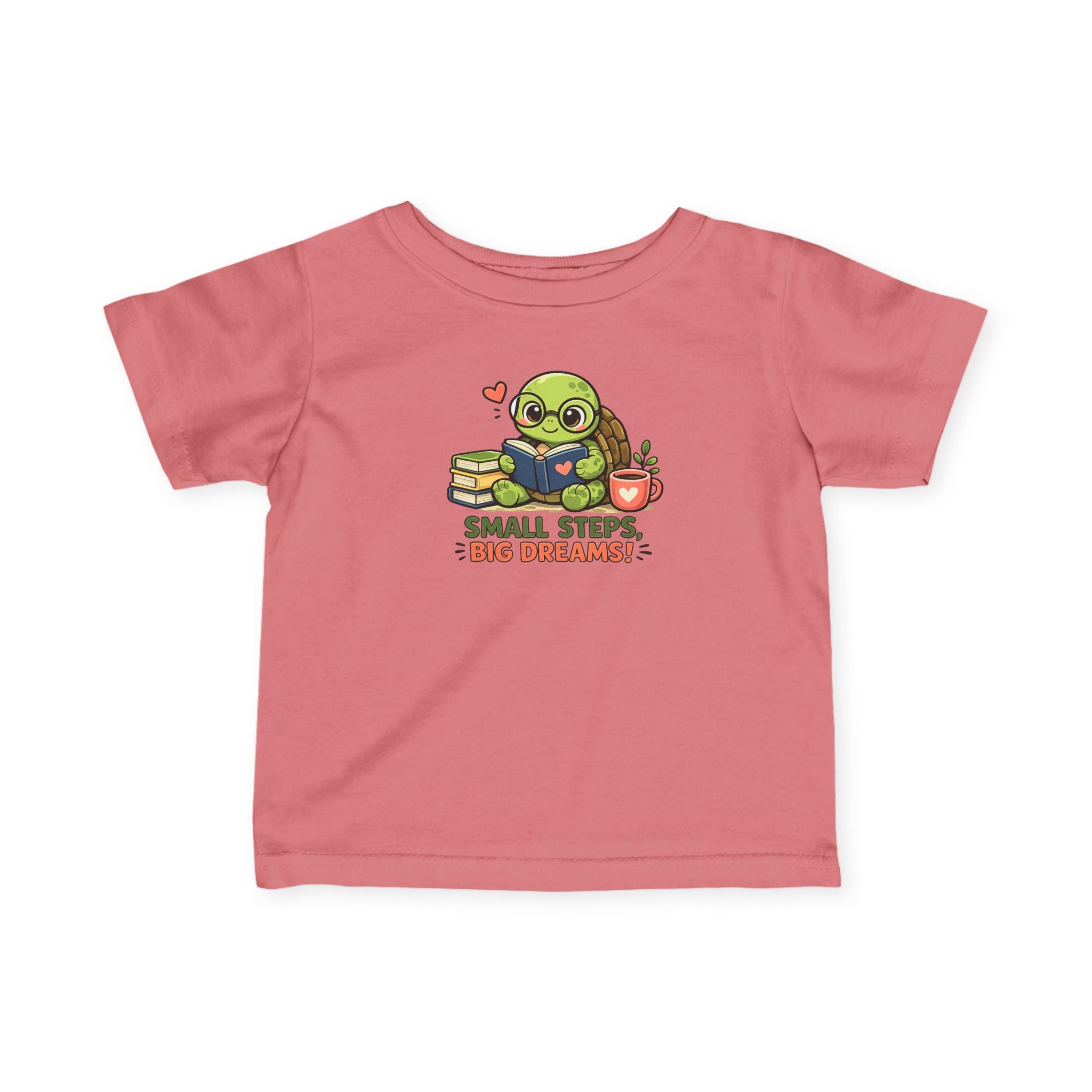 Infant Tee — Cute Turtle "Small Steps, Big Dreams" Baby Gift Shirt