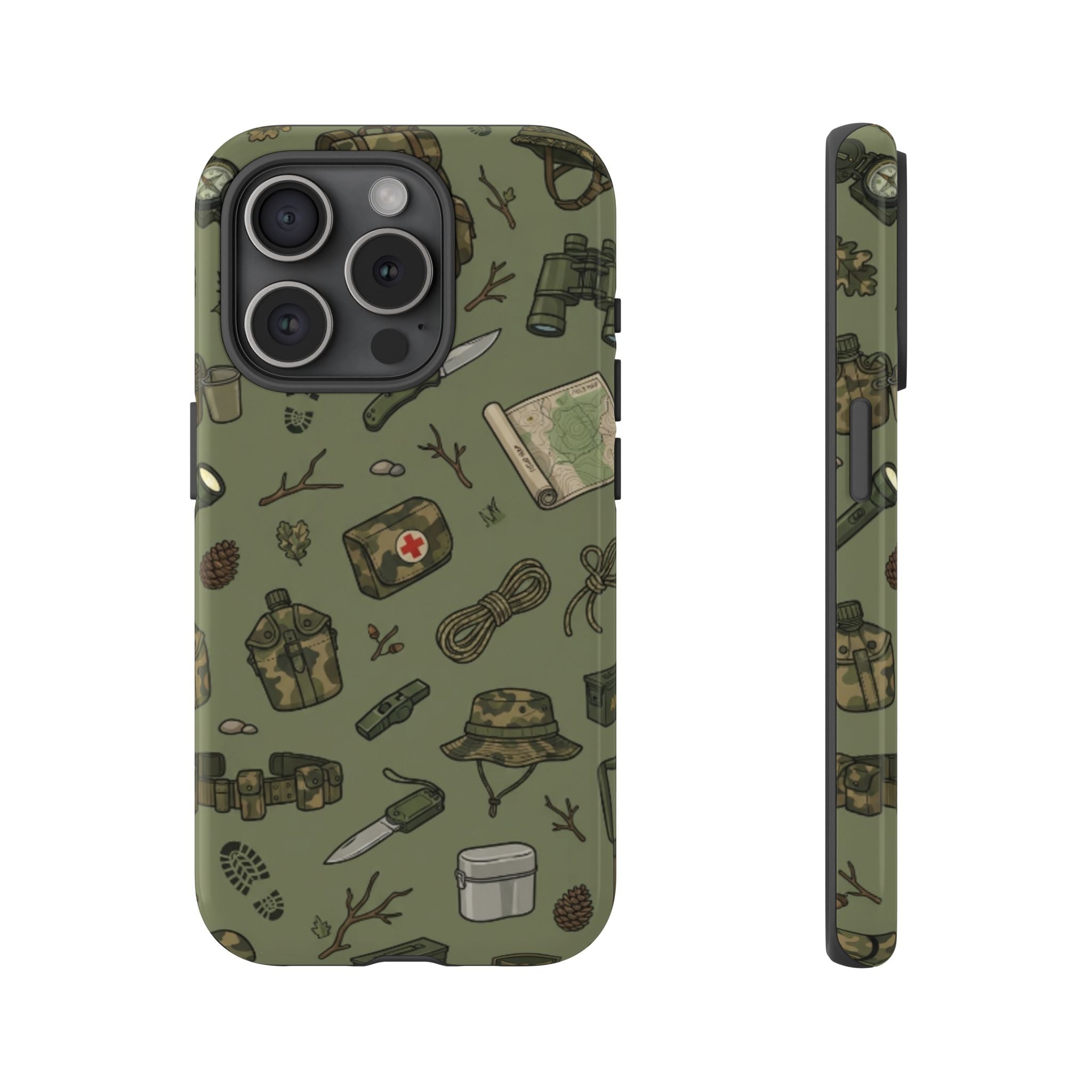 Tactical Gear Phone Case — Military Camping Outdoor Pattern