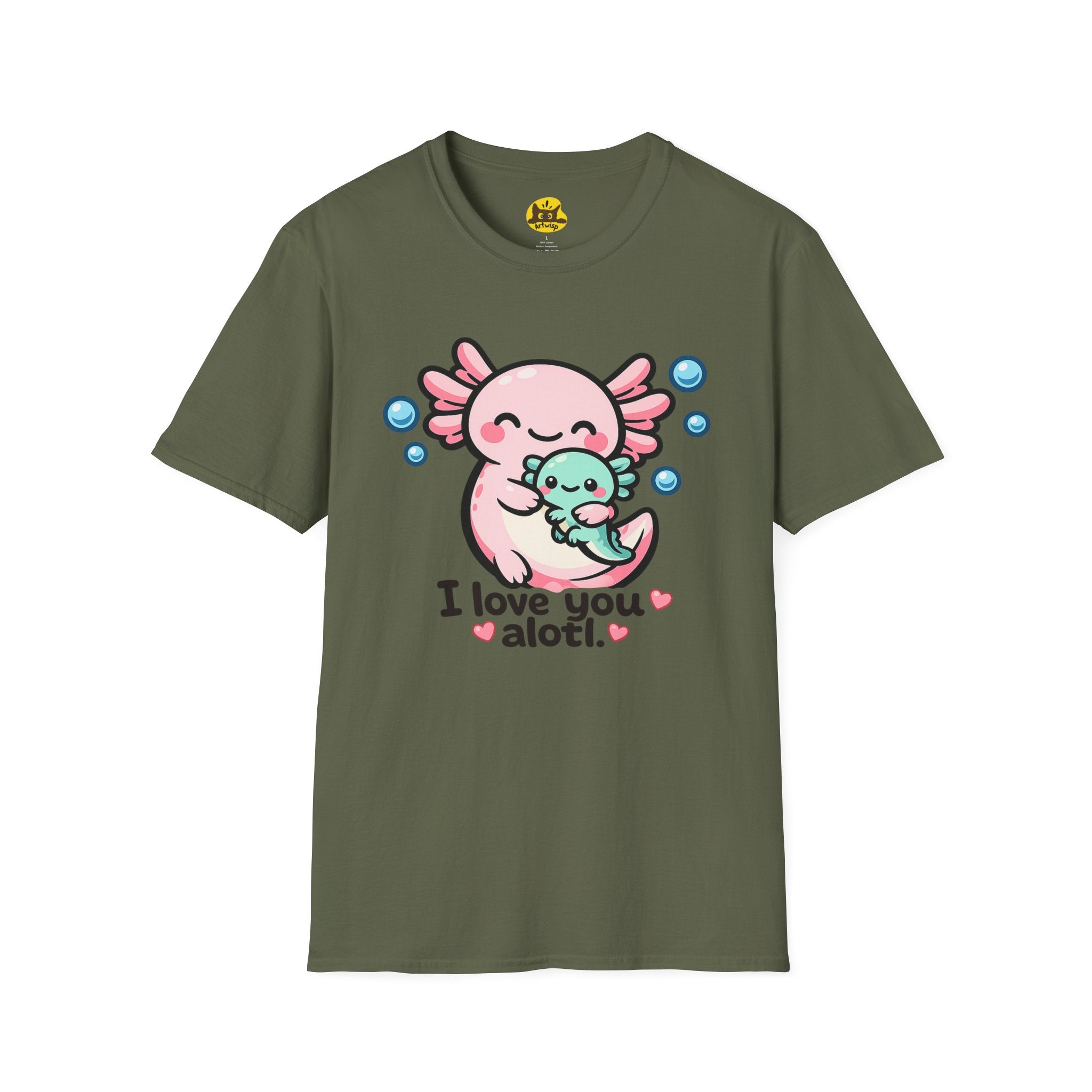 "I love you a lotl" Cute Axolotl Family Tee