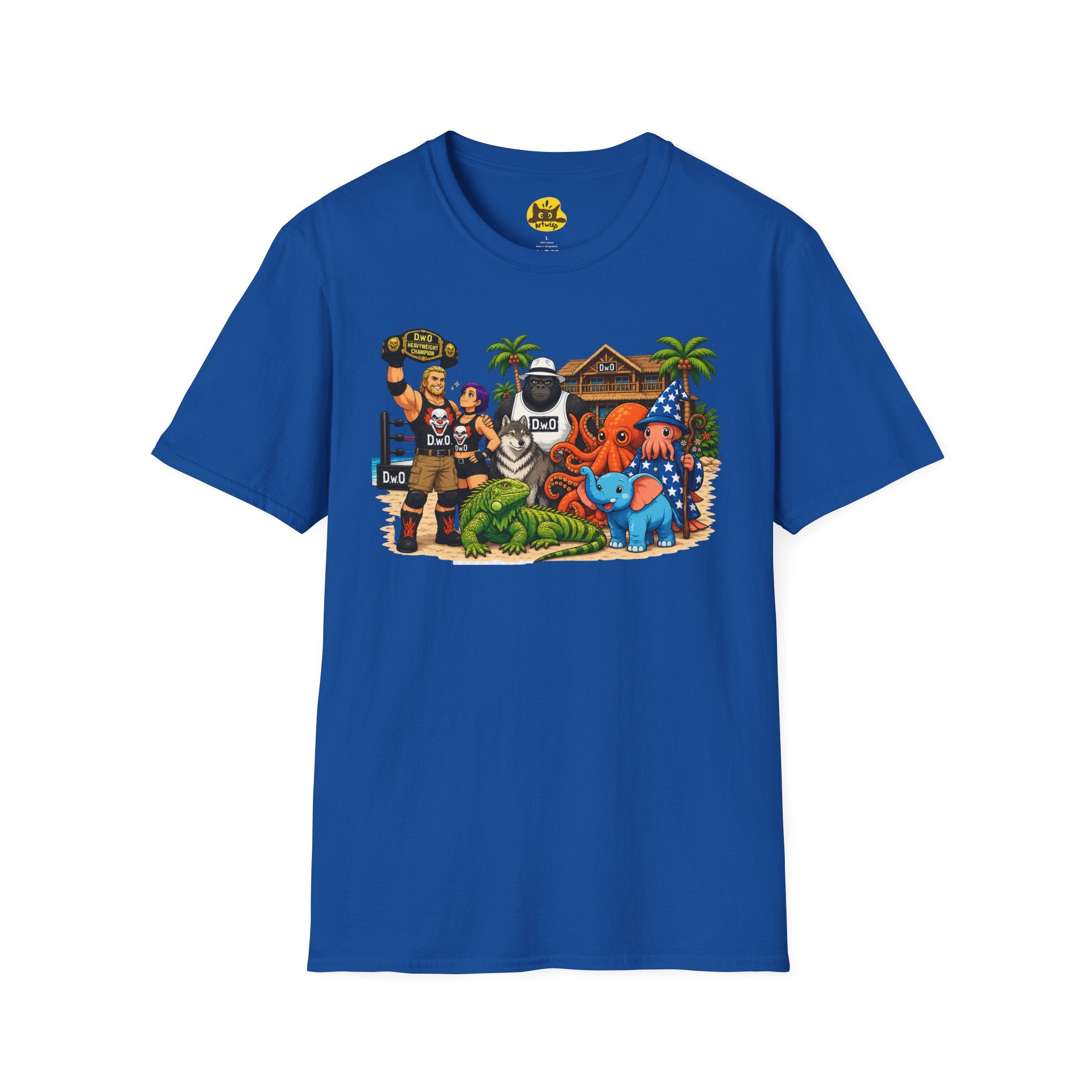 Funny T-Shirt — Wild Wrestling Mascot Crew Gift Tee