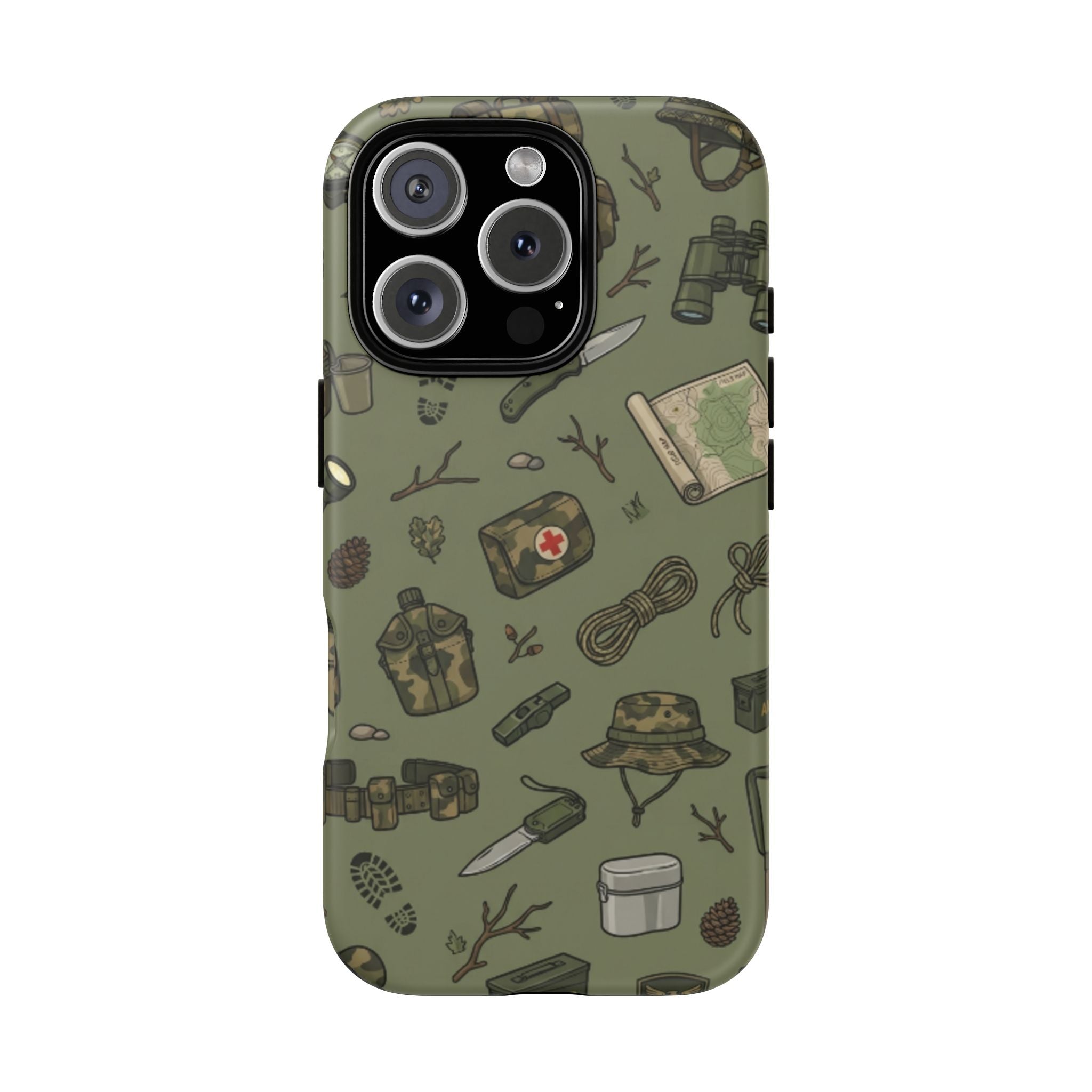 Tactical Gear Phone Case — Military Camping Outdoor Pattern