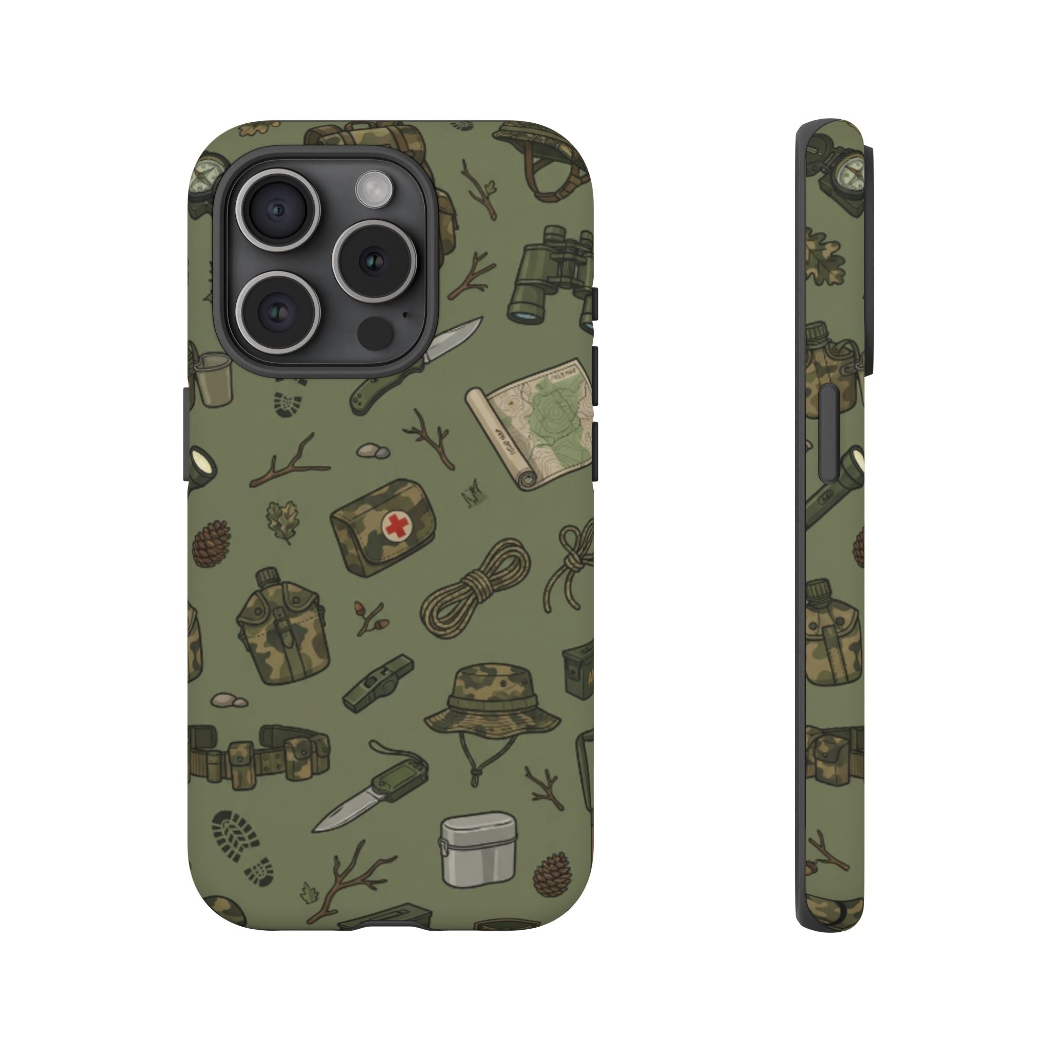 Tactical Gear Phone Case — Military Camping Outdoor Pattern