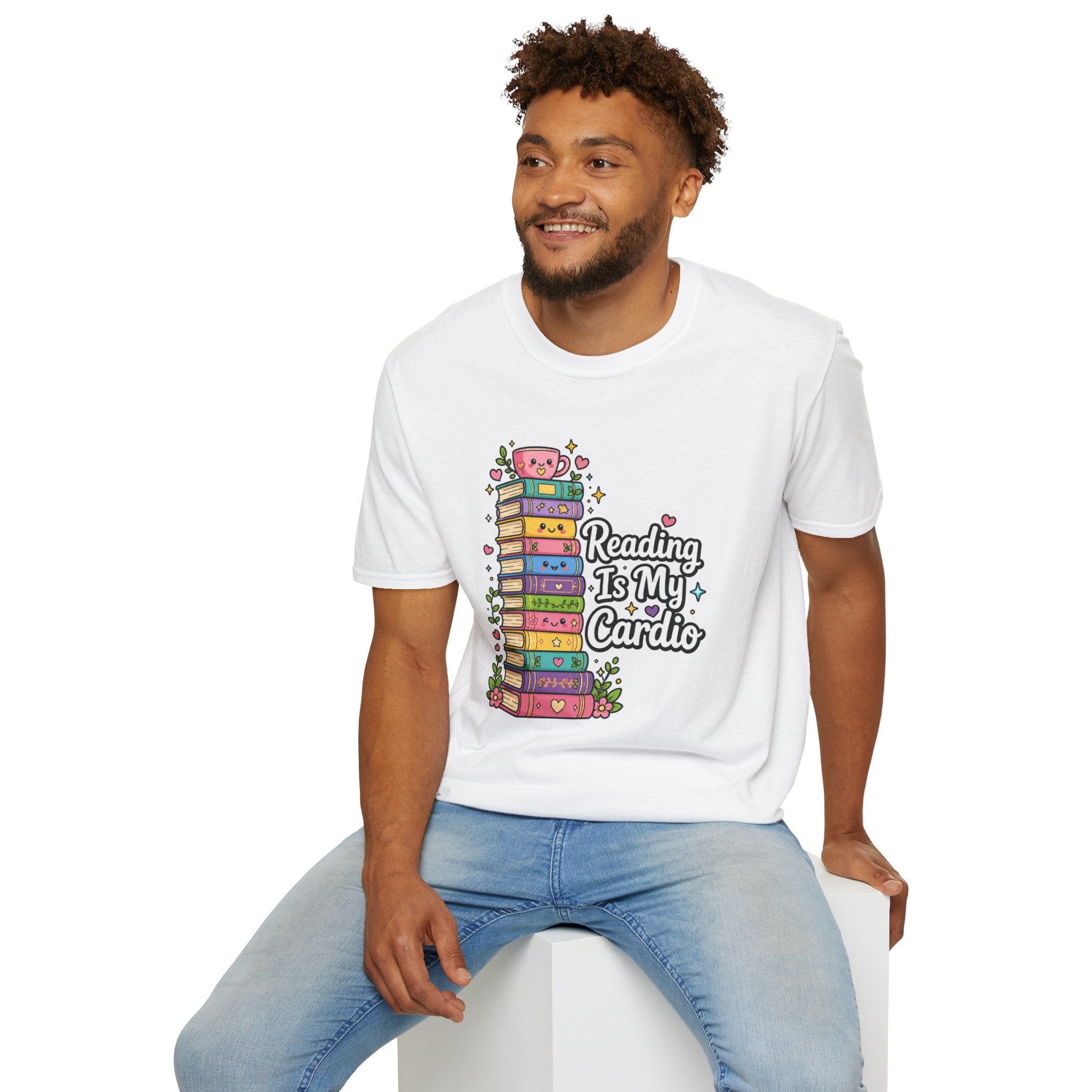 Reading Is My Cardio T-Shirt — Cute Books Graphic Tee for Book Lovers