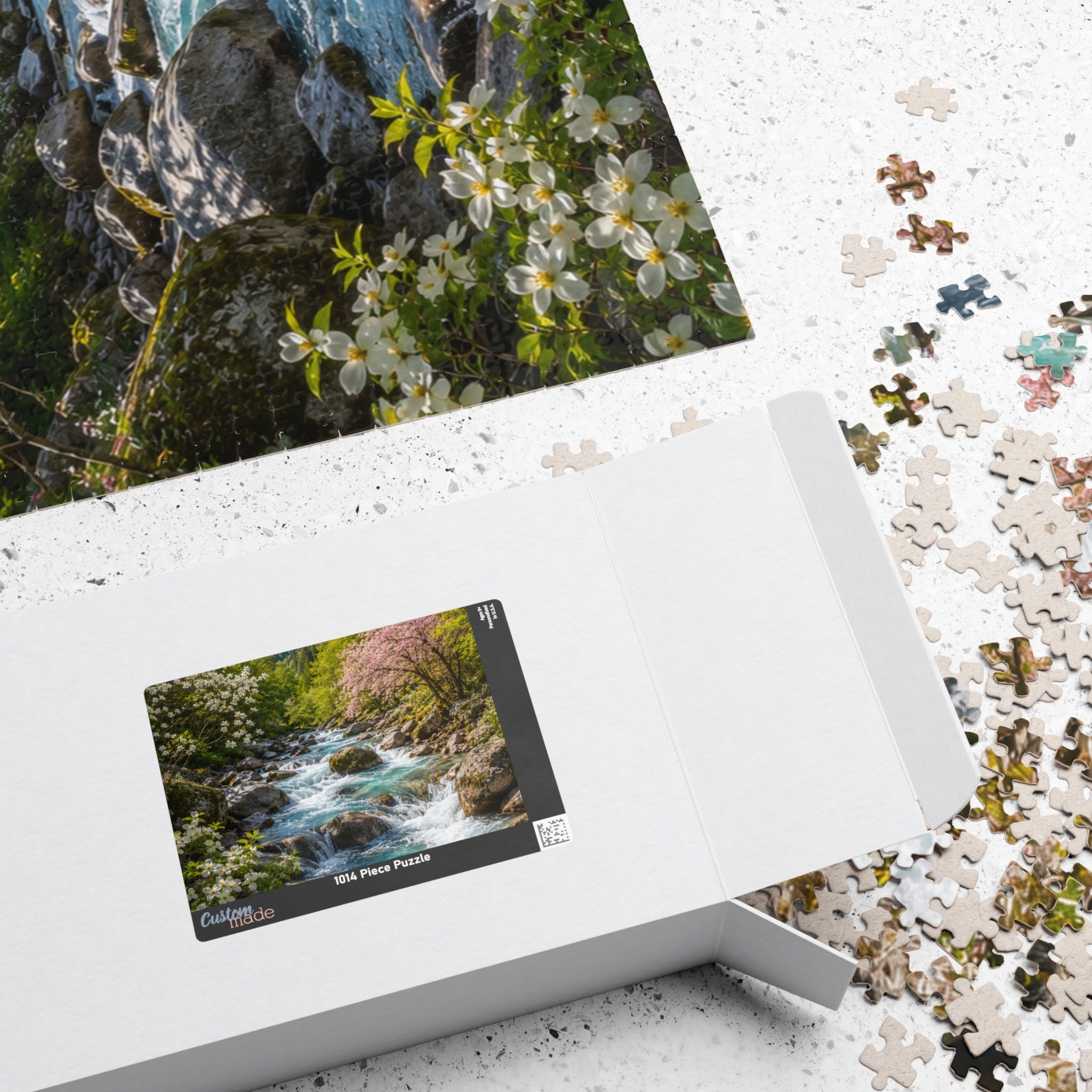 Mountain Spring River Puzzle — Scenic Nature Jigsaw (110/252/520/1014 pcs)
