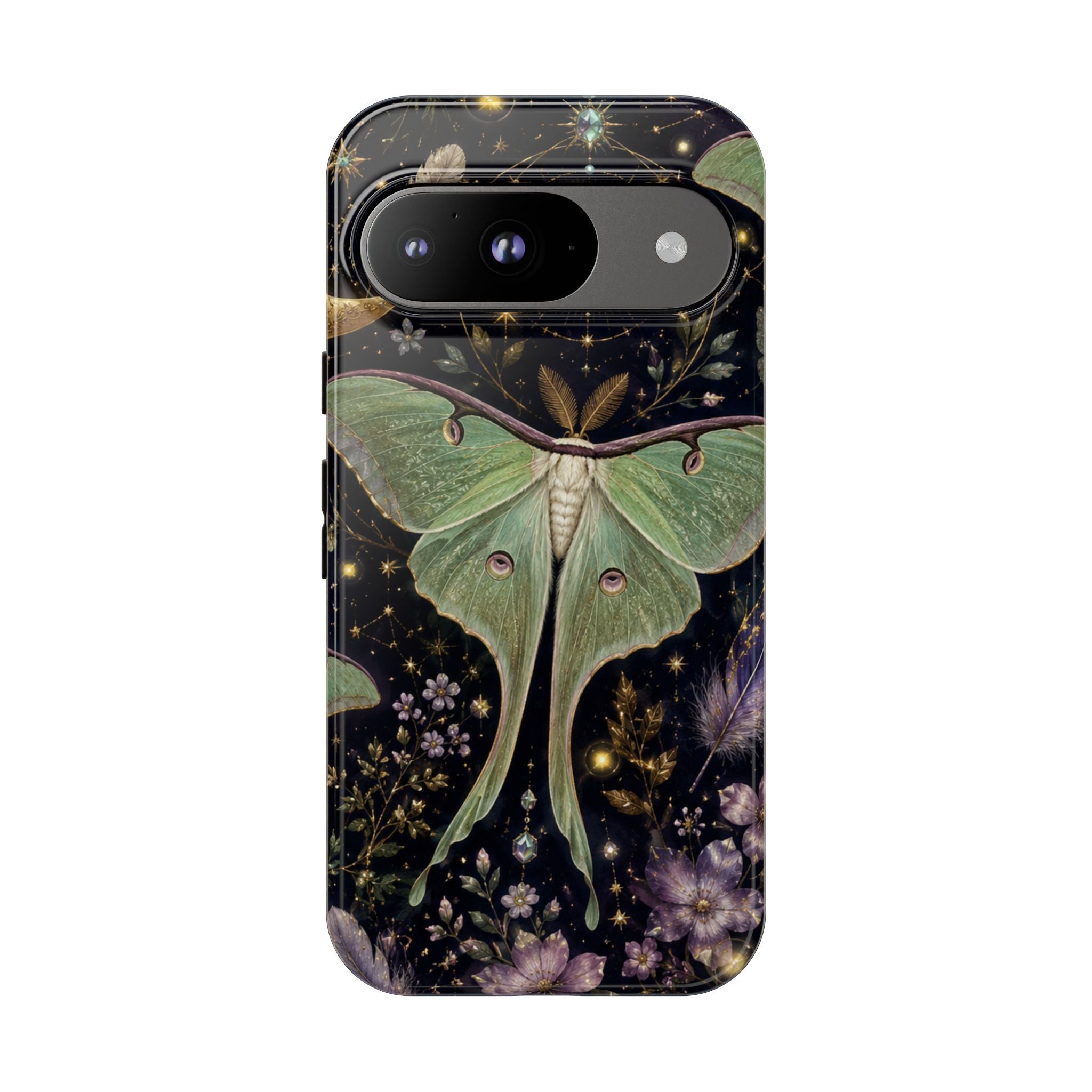 Luna Moth Phone Case — Mystical Moonlight Botanical Tough Case