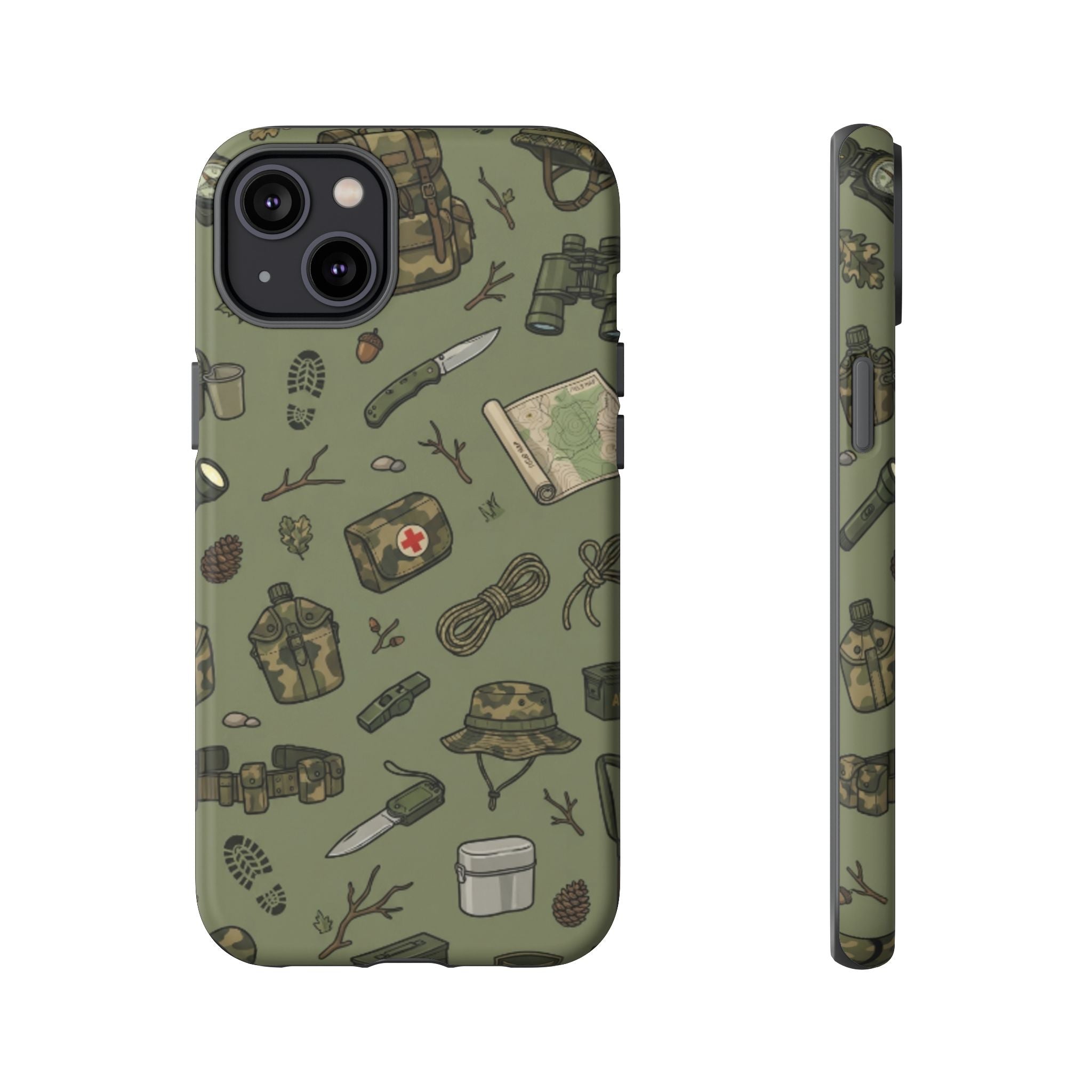 Tactical Gear Phone Case — Military Camping Outdoor Pattern