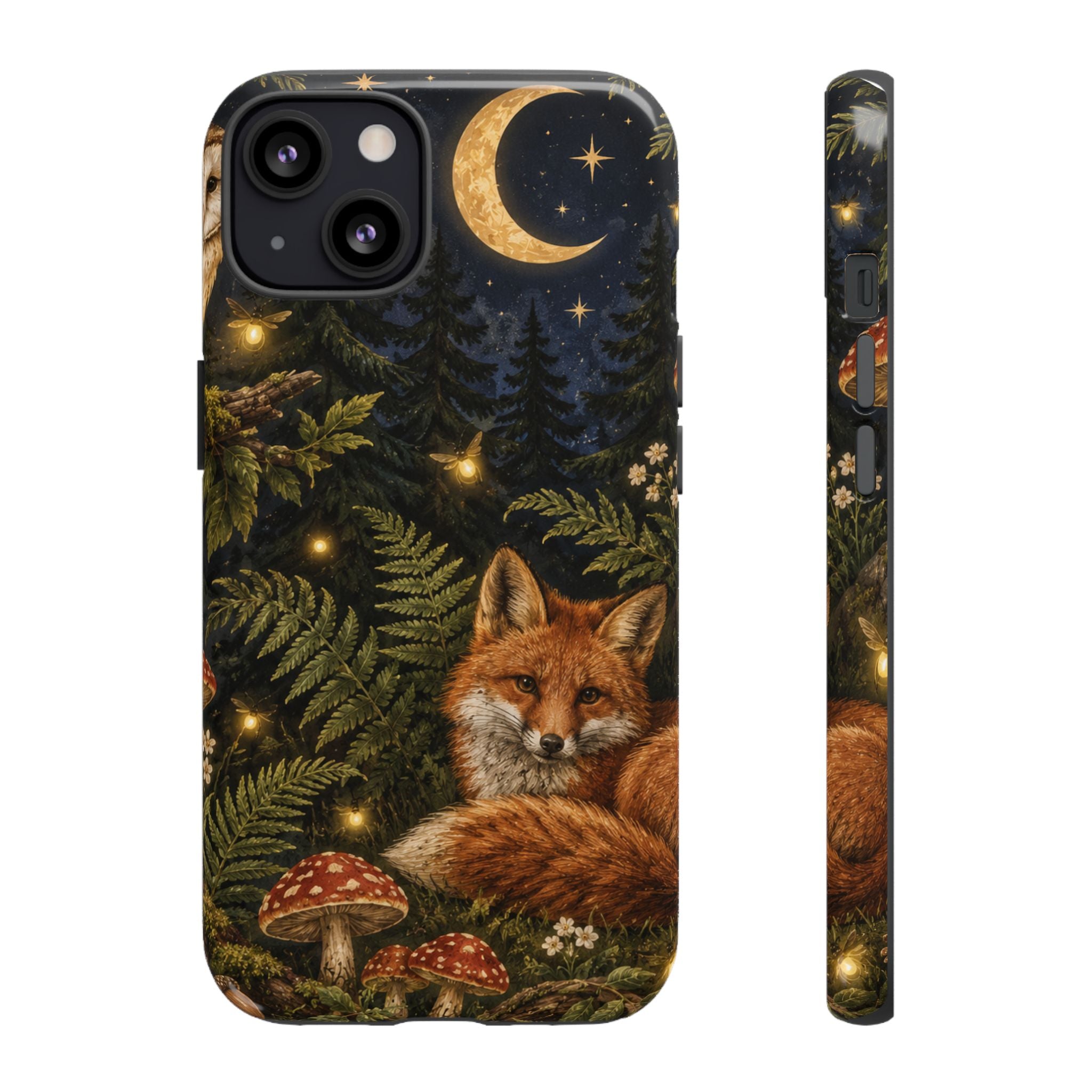 Fox Forest Tough Phone Case — Moonlit Woodland Protective Phone Cover