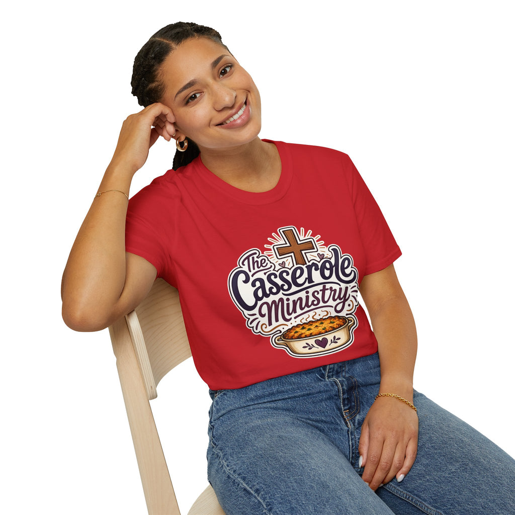 Casserole Ministry T‑Shirt — Faith & Fellowship Church Cooking Crew Tee