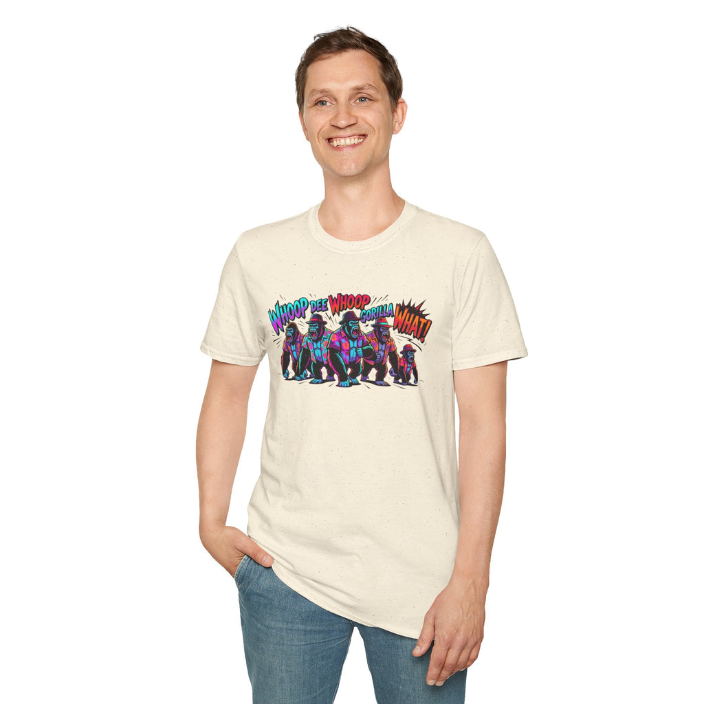 Gorilla Comic Pop Art T-Shirt — "Whoop Dee Whoop Gorilla What!" Graphic Tee