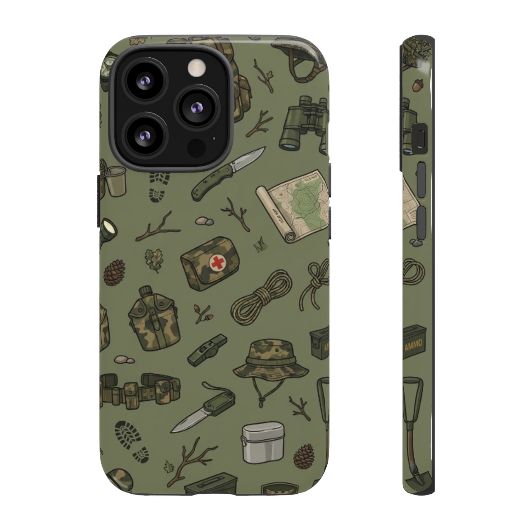 Tactical Gear Phone Case — Military Camping Outdoor Pattern