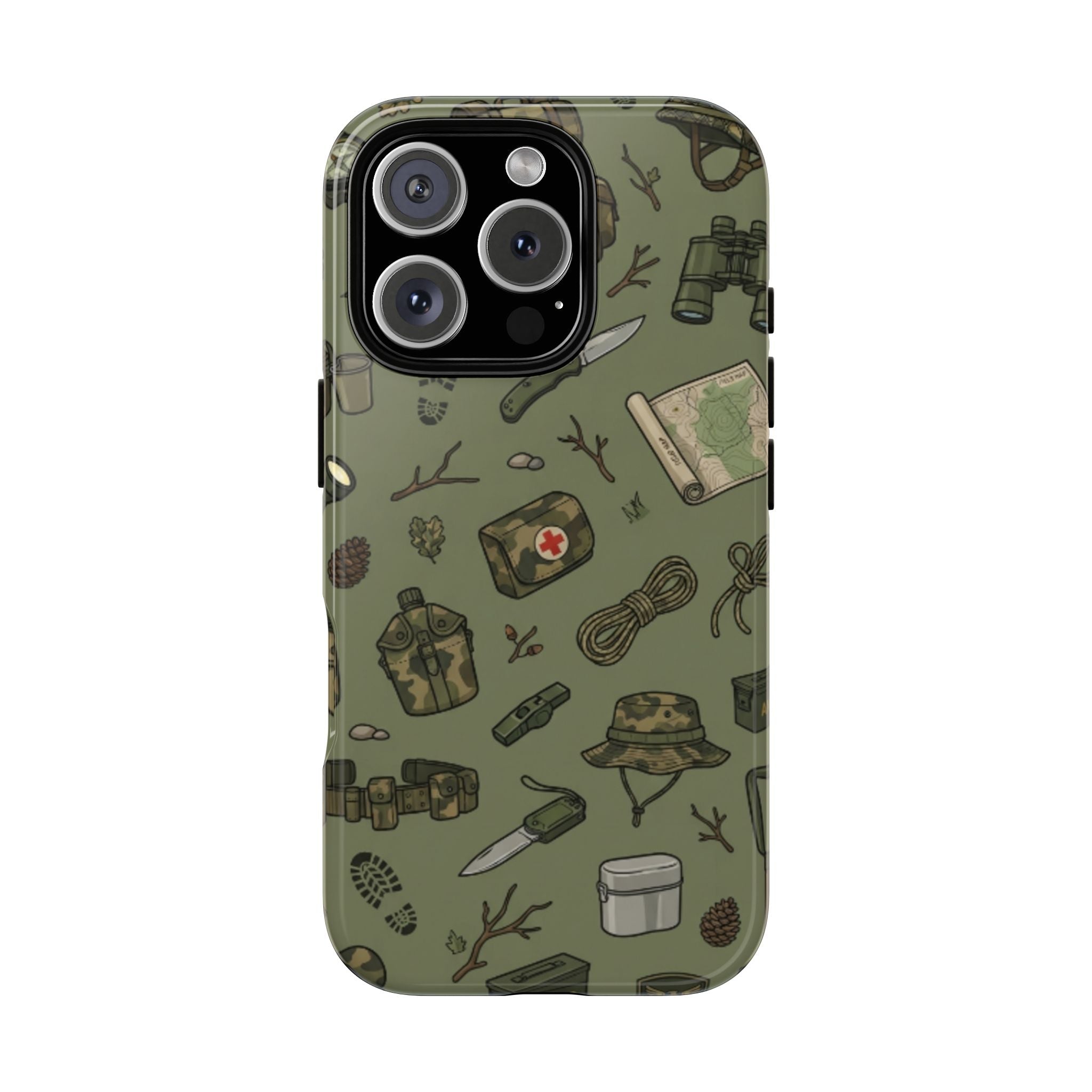 Tactical Gear Phone Case — Military Camping Outdoor Pattern
