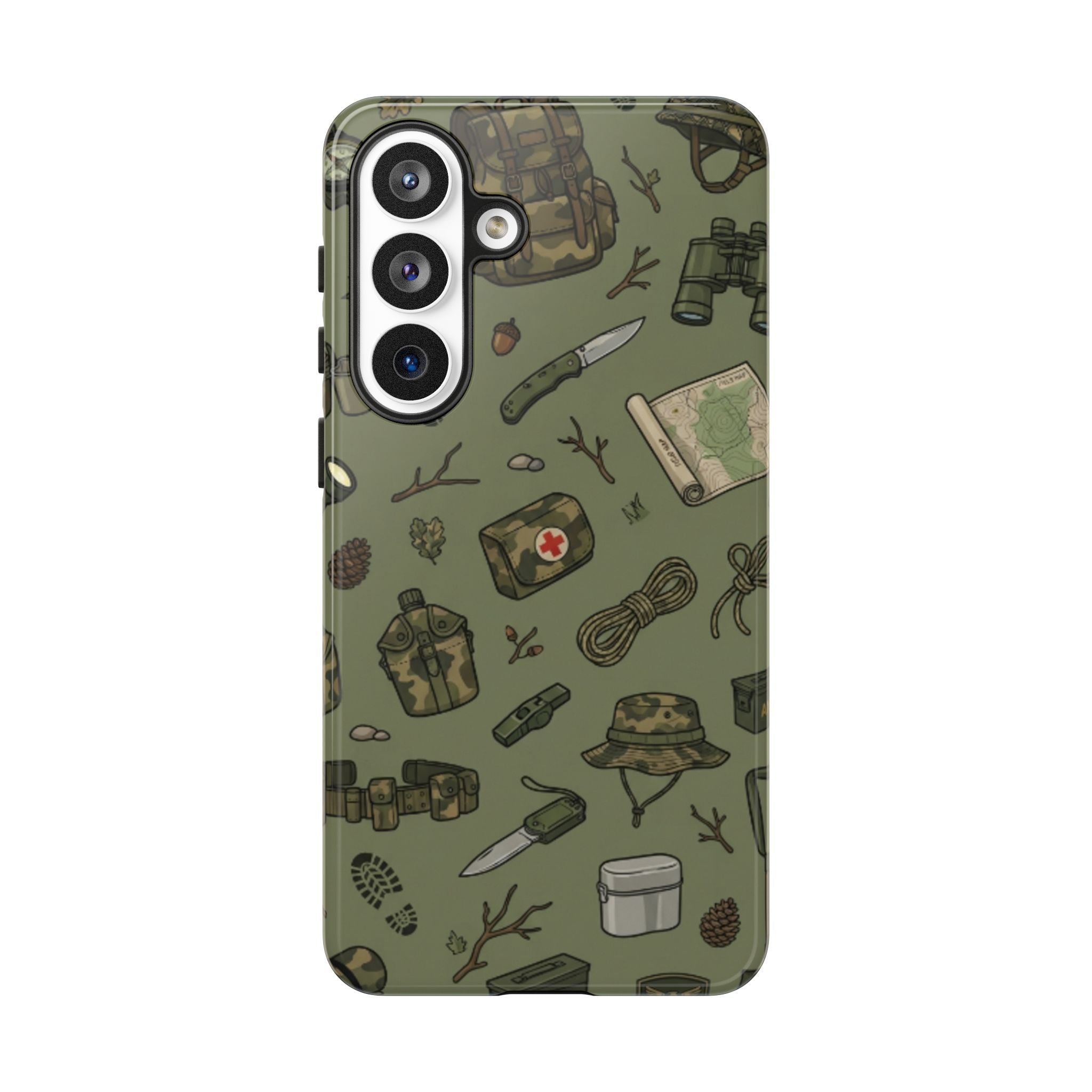 Tactical Gear Phone Case — Military Camping Outdoor Pattern