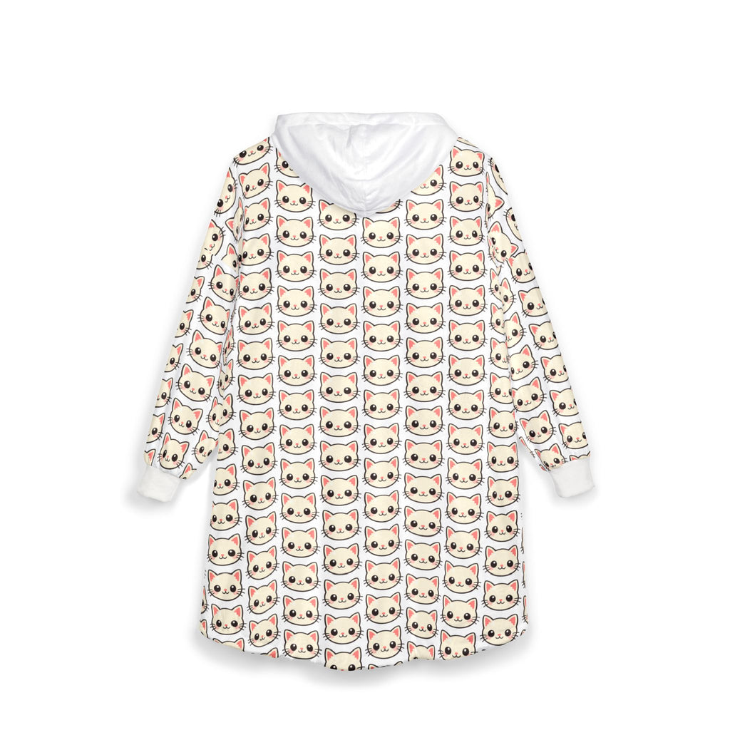 Cat Face Hooded Blanket — Cute Kawaii Kitty Wearable Throw